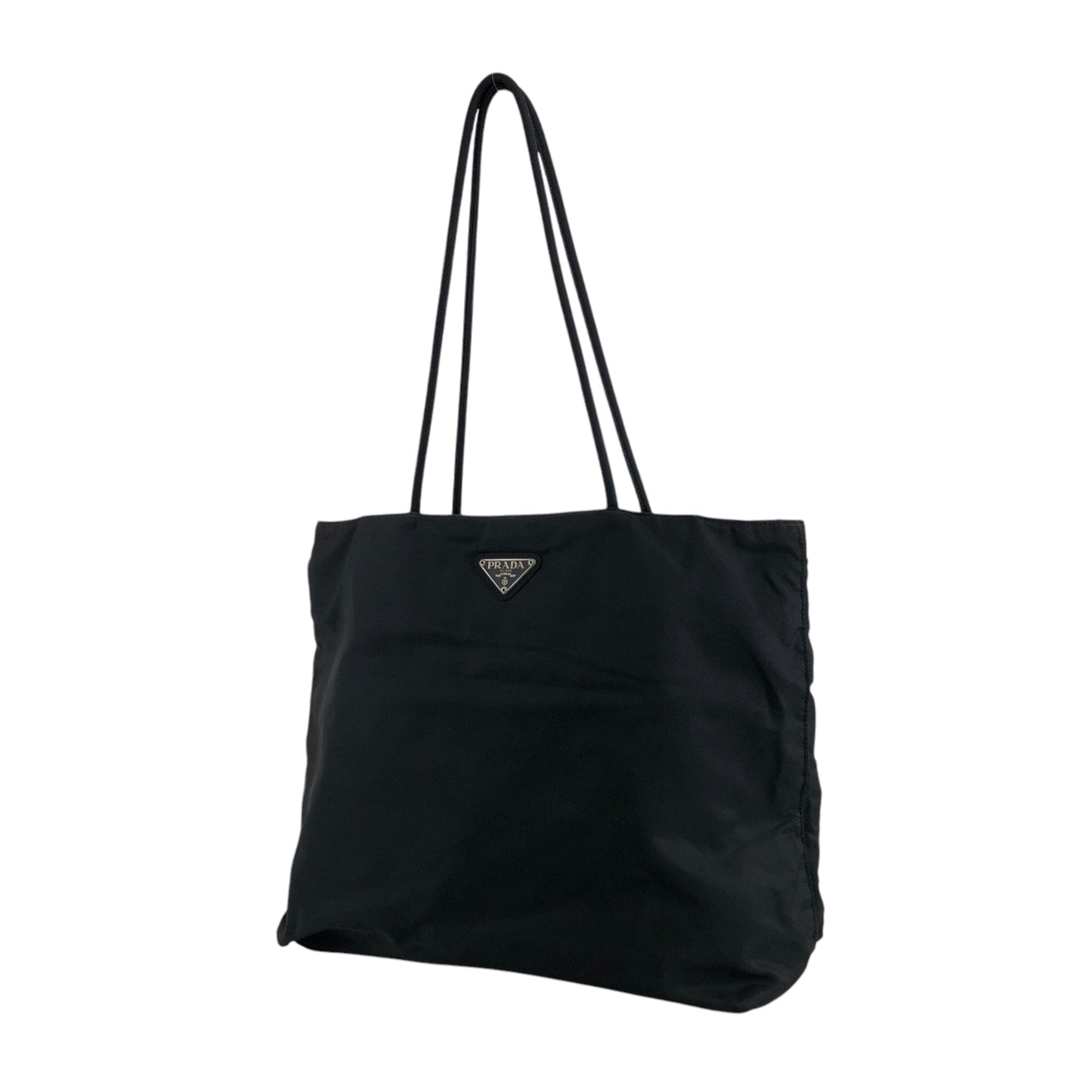 PRADA Triangle Logo Totebag Black Vintage v2r633
