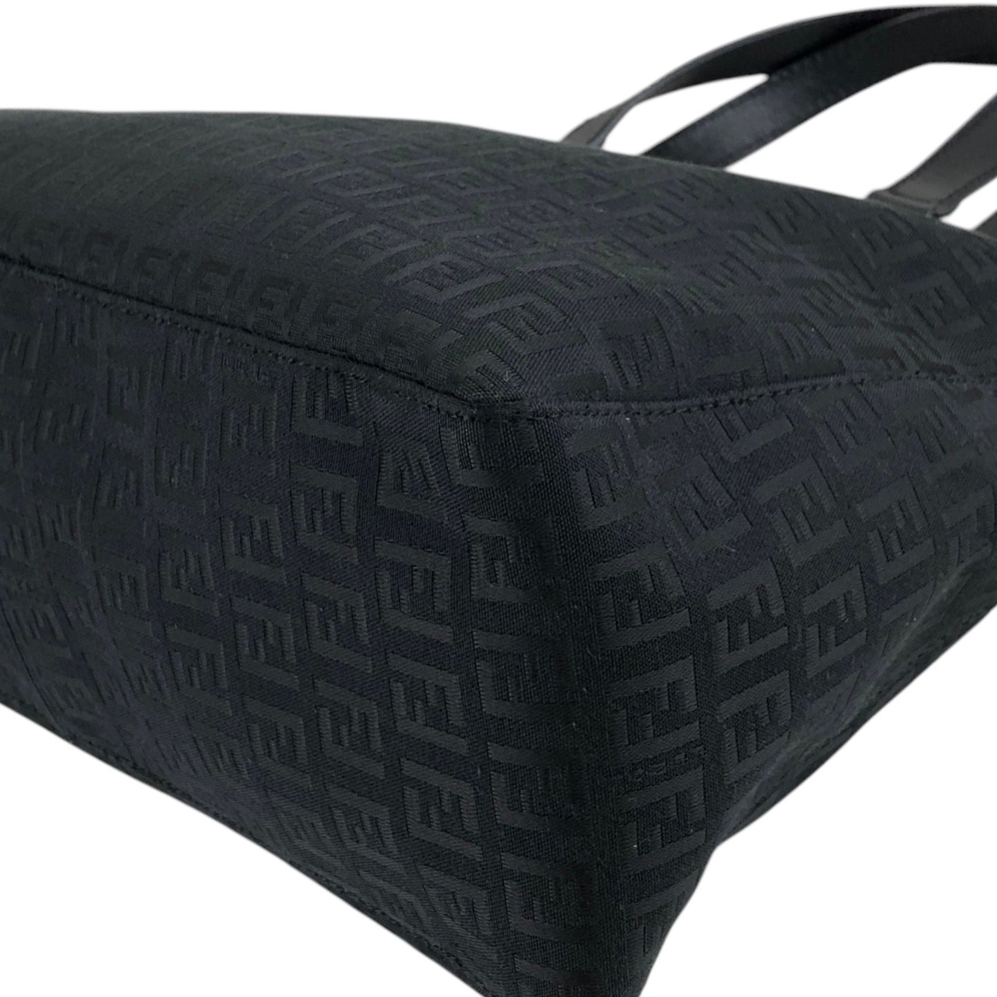 FENDI Zucchino Totebag Black Vintage evabj6