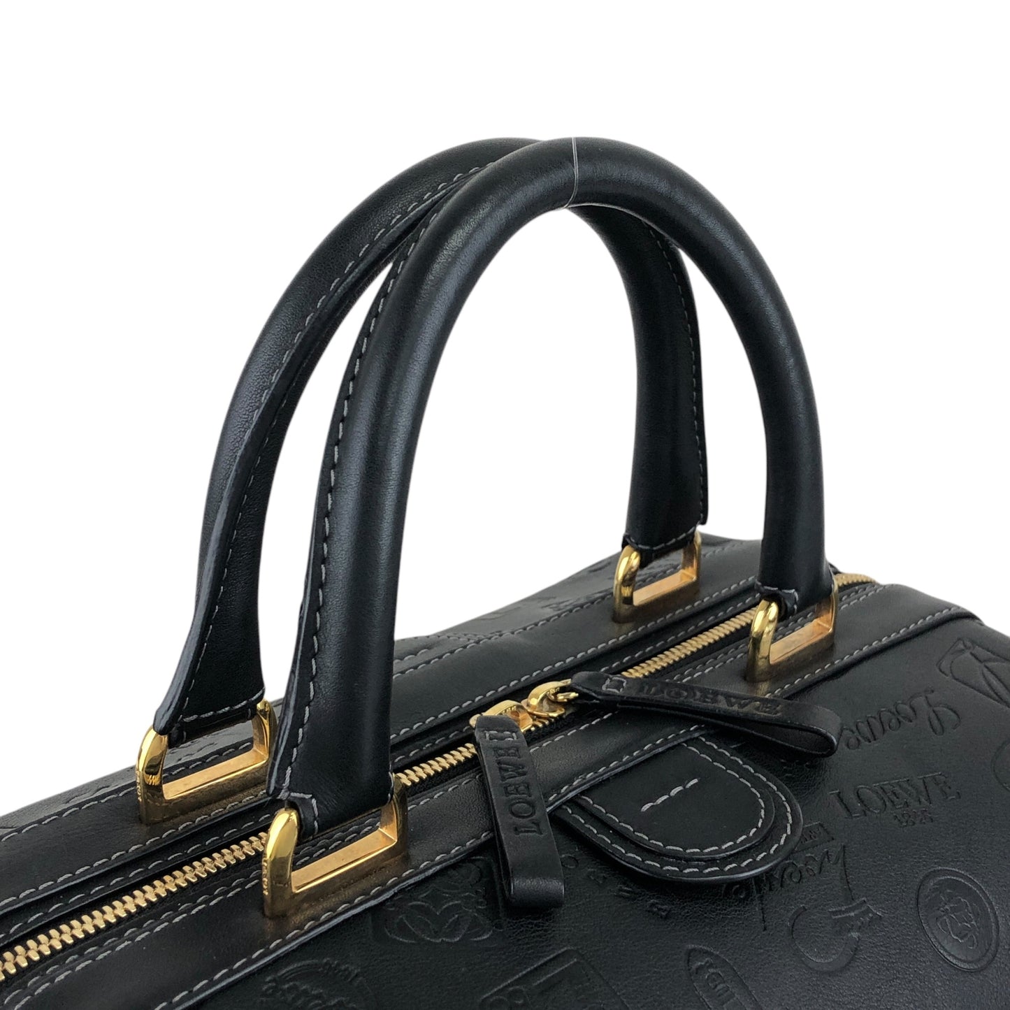LOEWE Handbag Boston bag Black Vintage cx5sz7