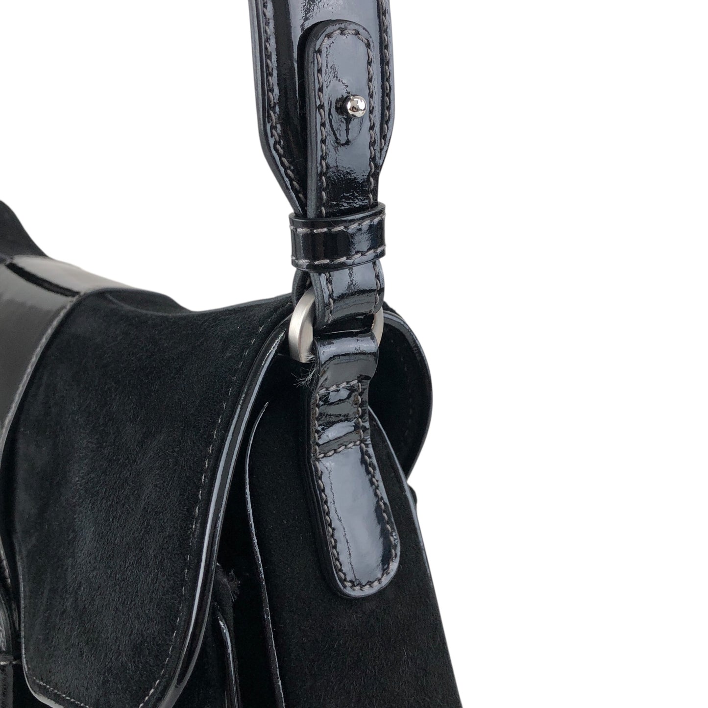 Salvatore Ferragamo Gancini Shoulder bag Black Vintage p6iss8