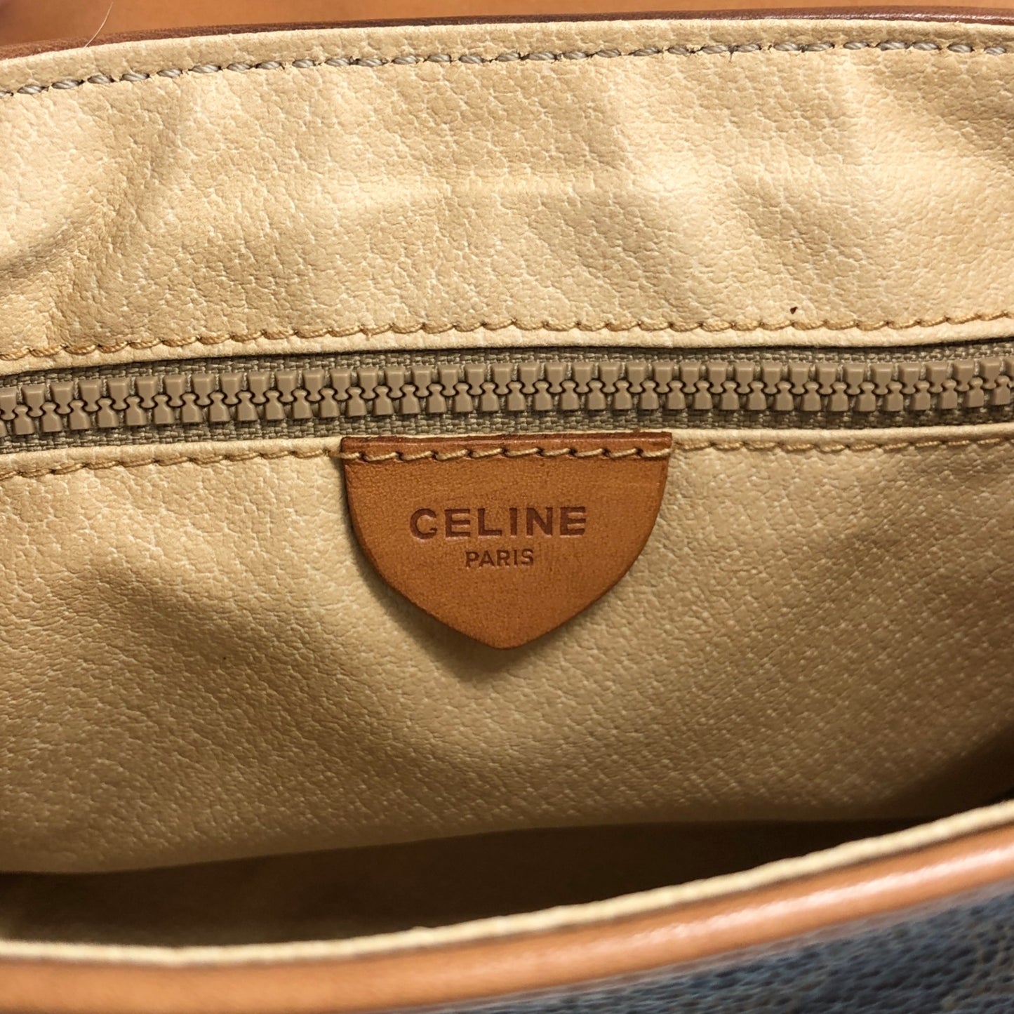 CELINE Macadam Horse Bit Shoulder bag Brown Vintage vxdzgh