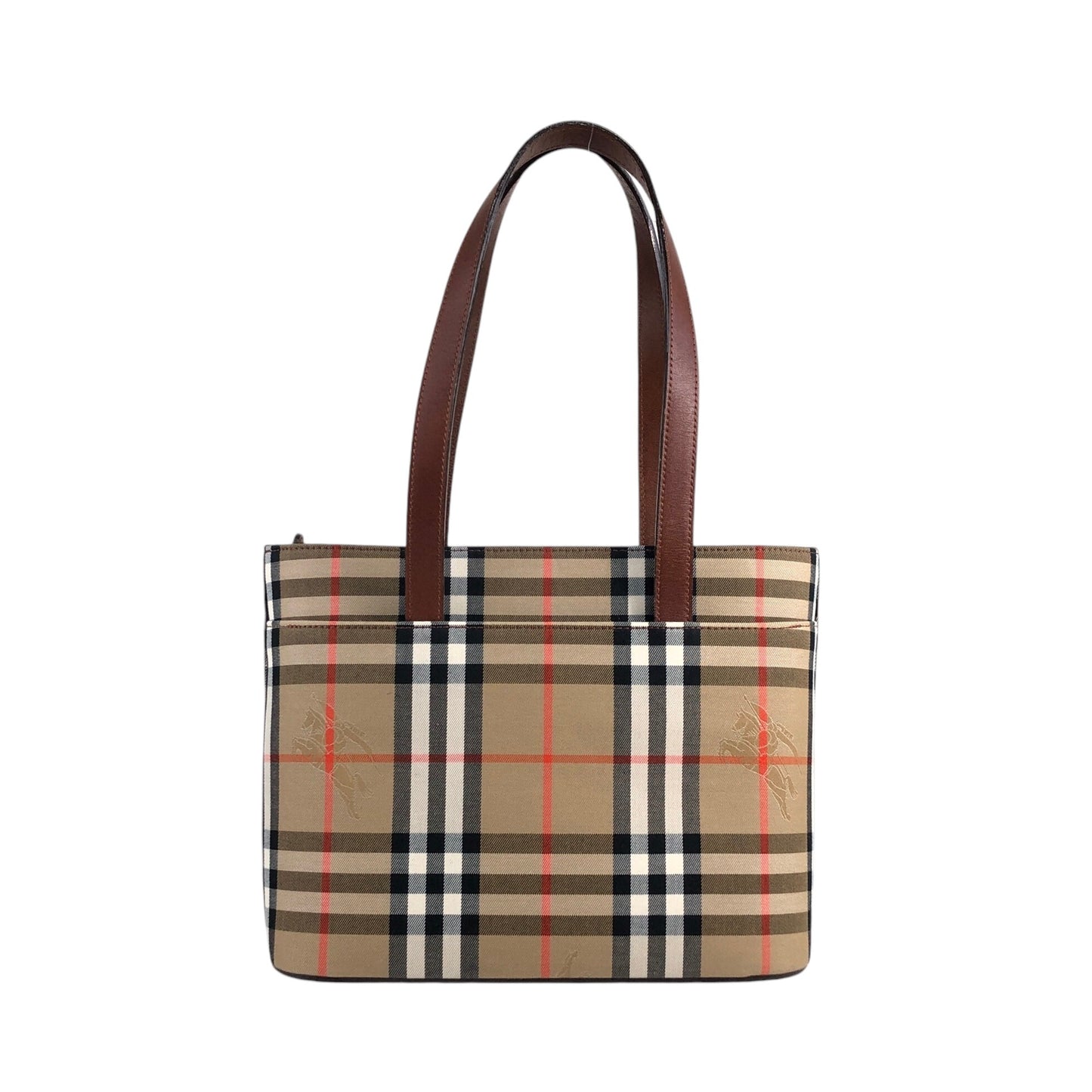 BURBERRY Nova 格紋手提包米色復古 bc7gmg