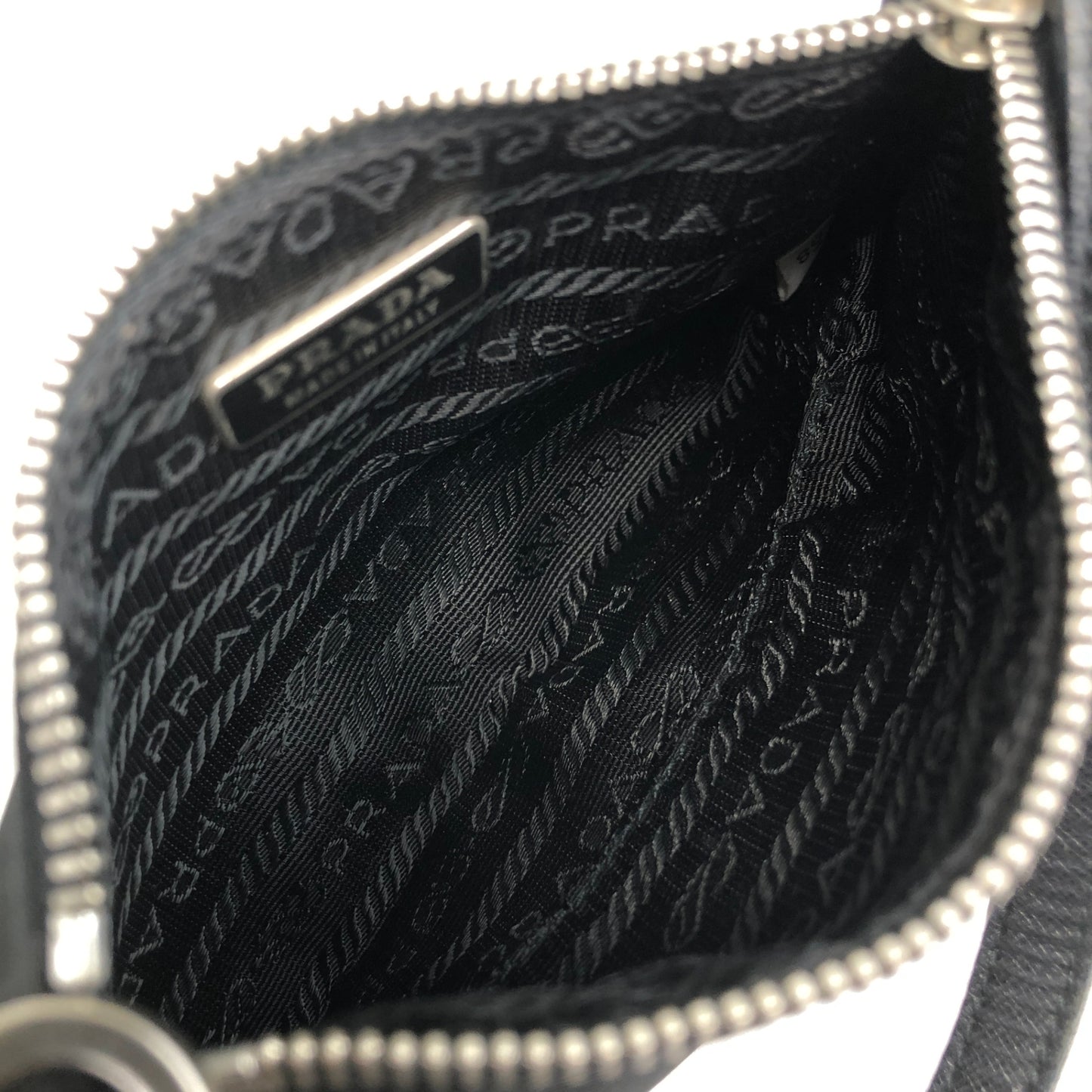 PRADA Triangle Logo Small Handbag Black Vintage m8ysg8