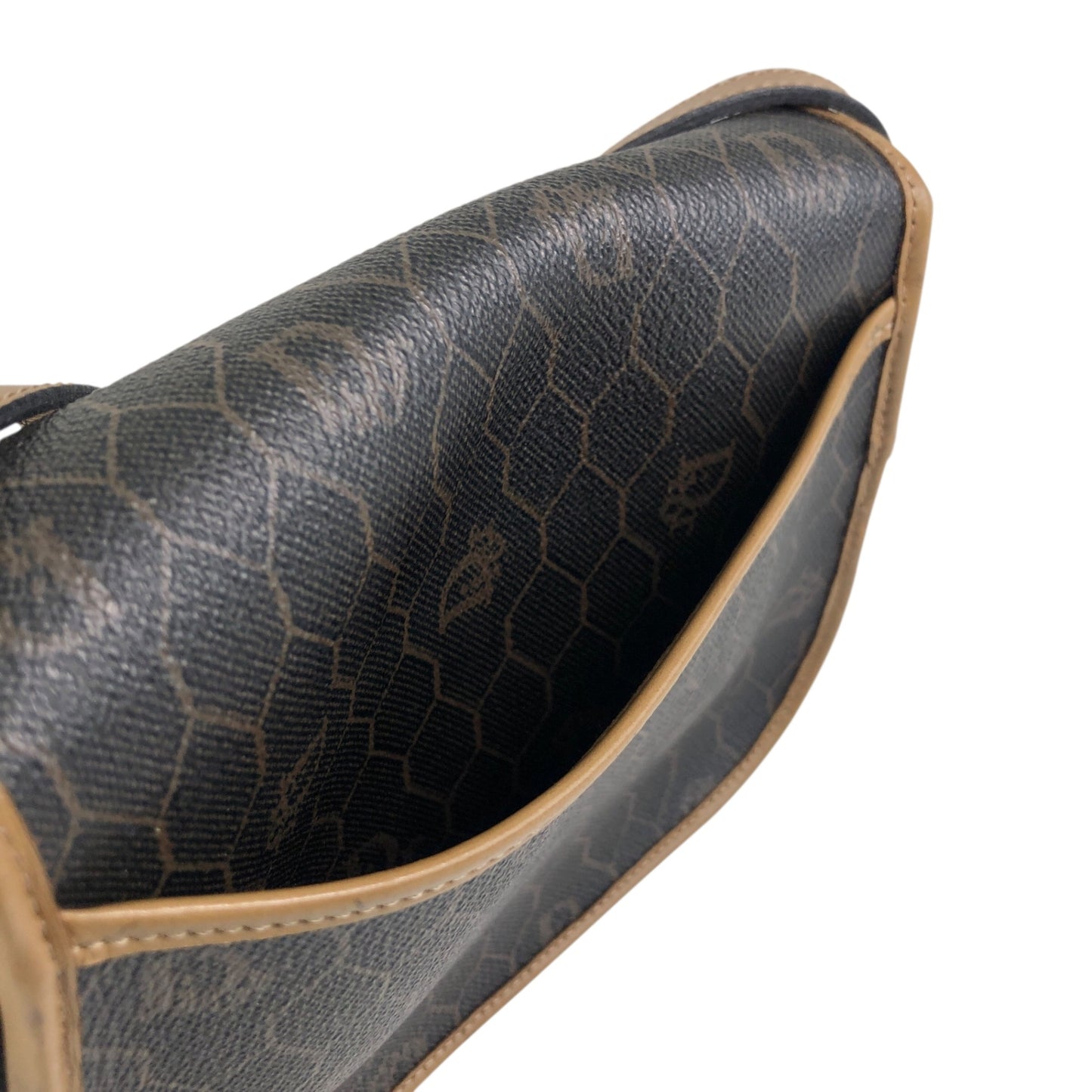 Christian Dior Honeycomb Pattern Small Shoulder bag Black Vintage 6h24uc