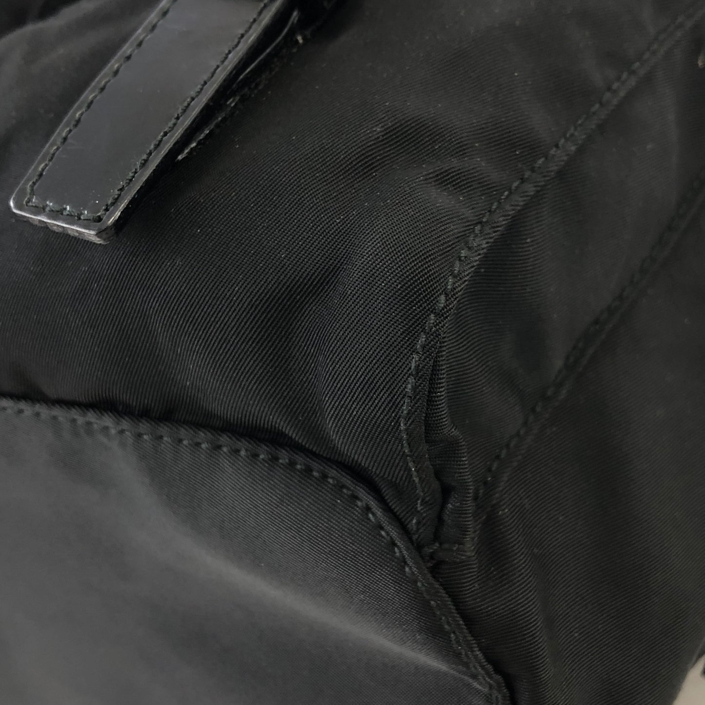 PRADA Triangle Logo Nylon Backpack Black Vintage e87423