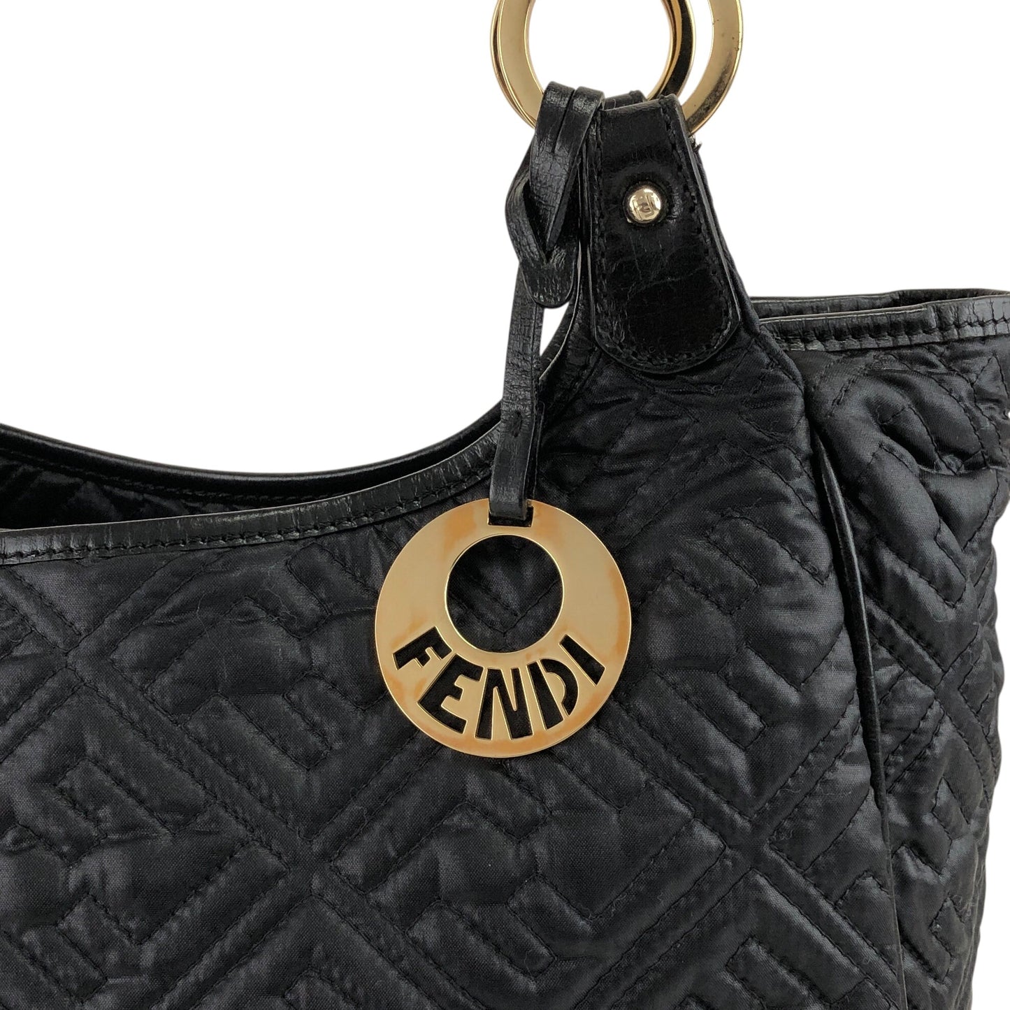 FENDI Logo Totebag Black Vintage nrjvhv