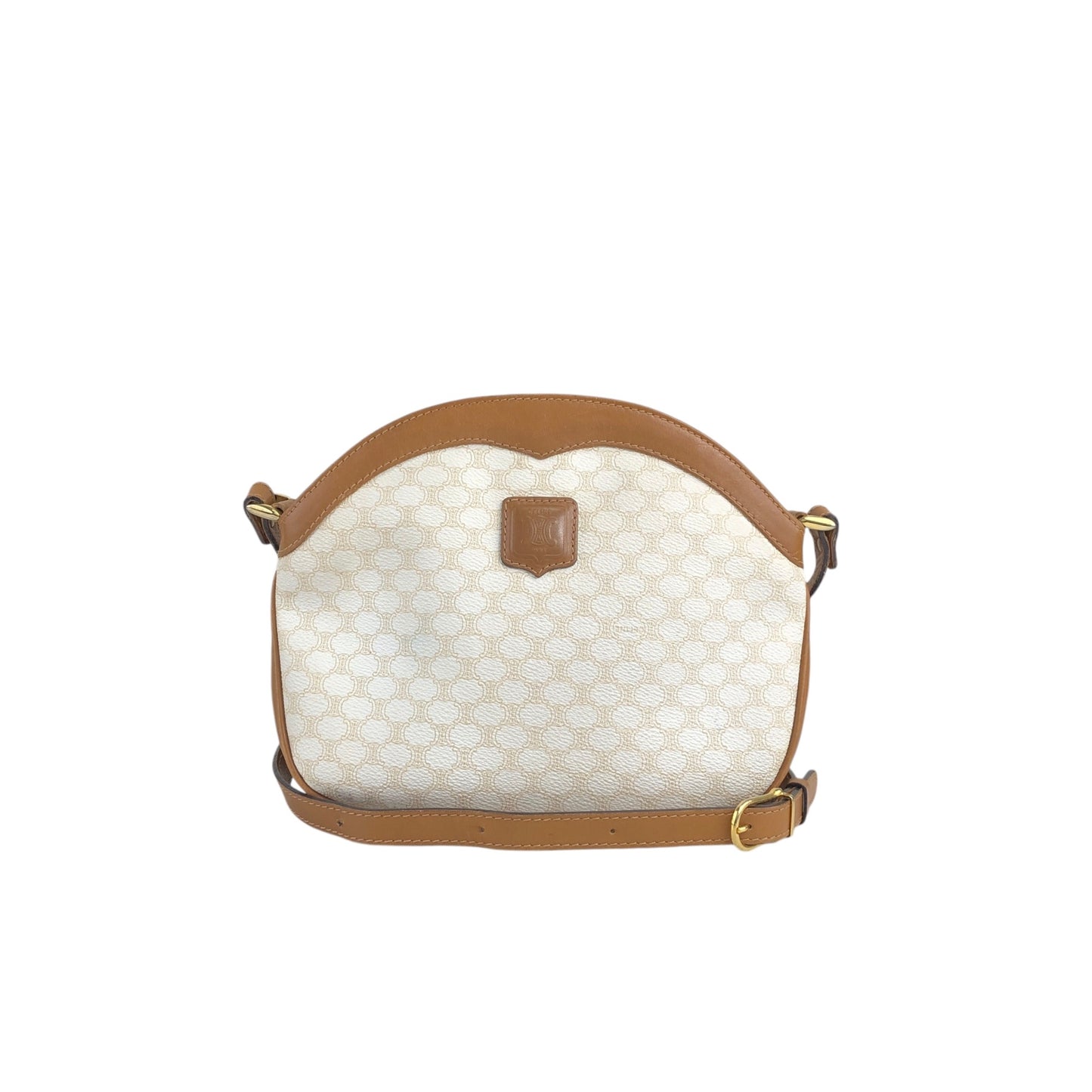 CELINE Macadam Blason Shoulder bag White Vintage y88uii