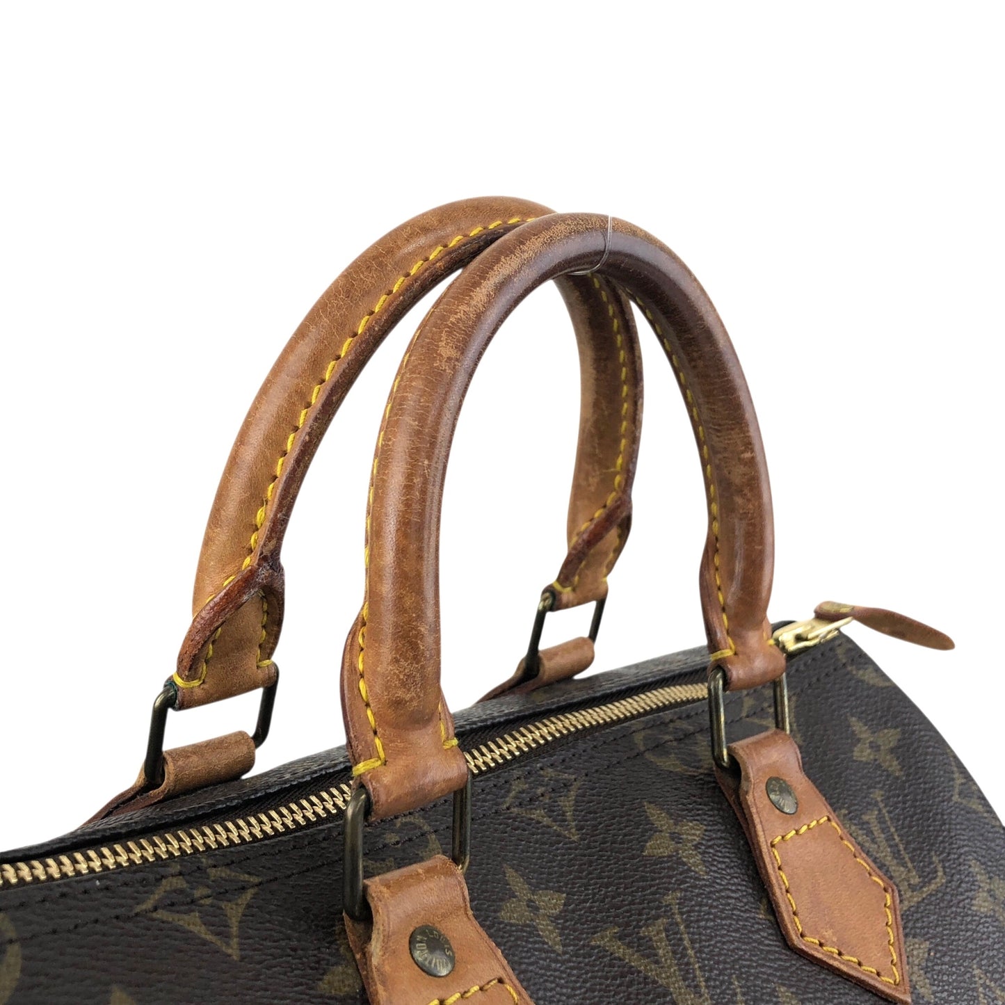 LOUIS VUITTON Monogram Small Boston bag Handbag Brown Vintage 7ppyum