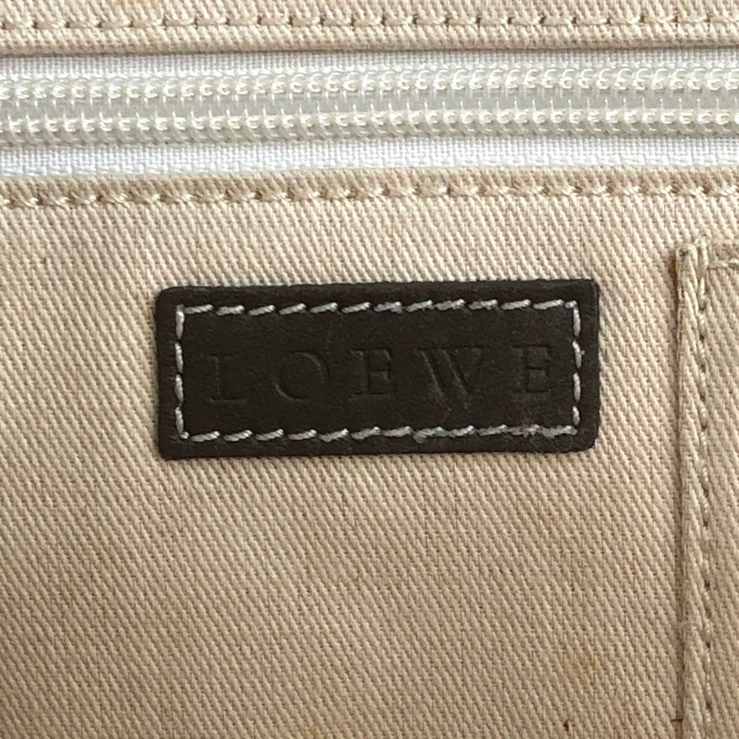 LOEWE Anagram Shoulder bag Beige Vintage u8w446
