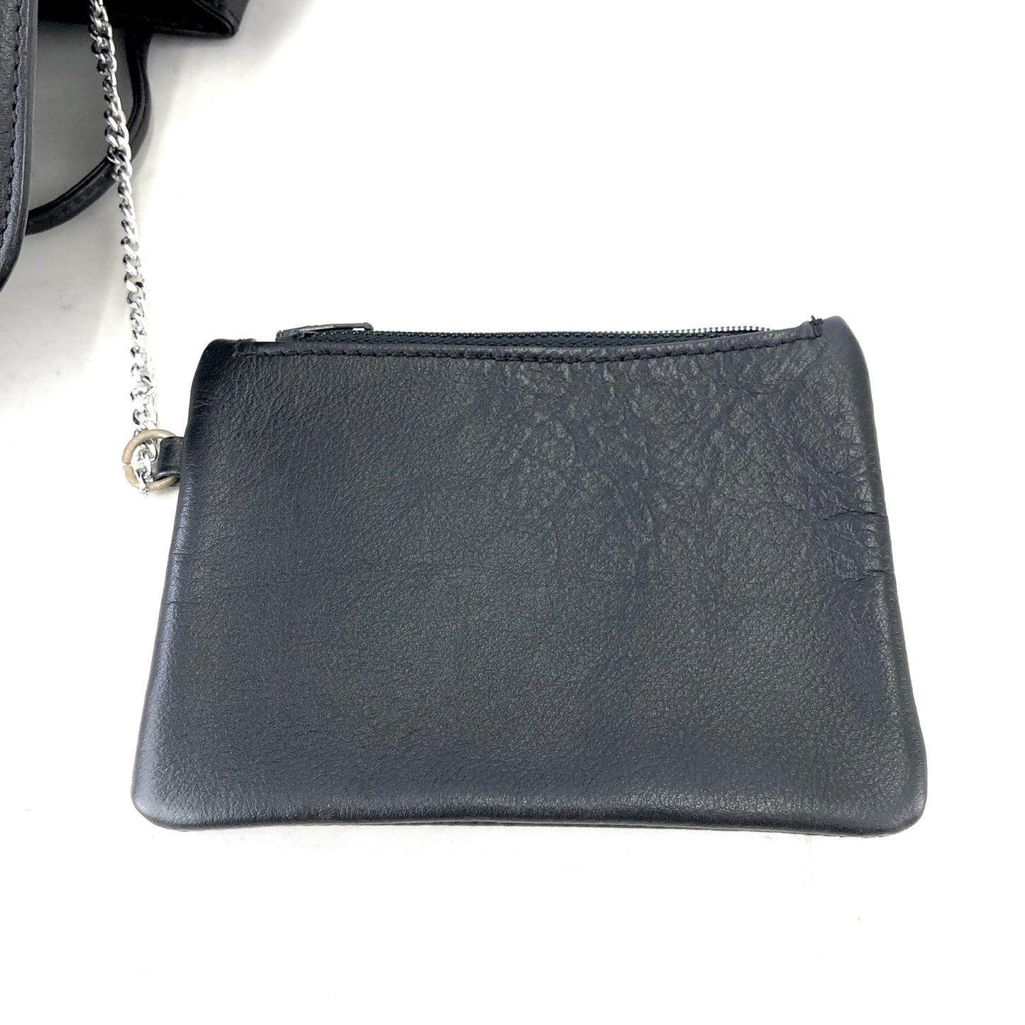 CELINE Horse Bit Leather Backpack Black Vintage fp635u