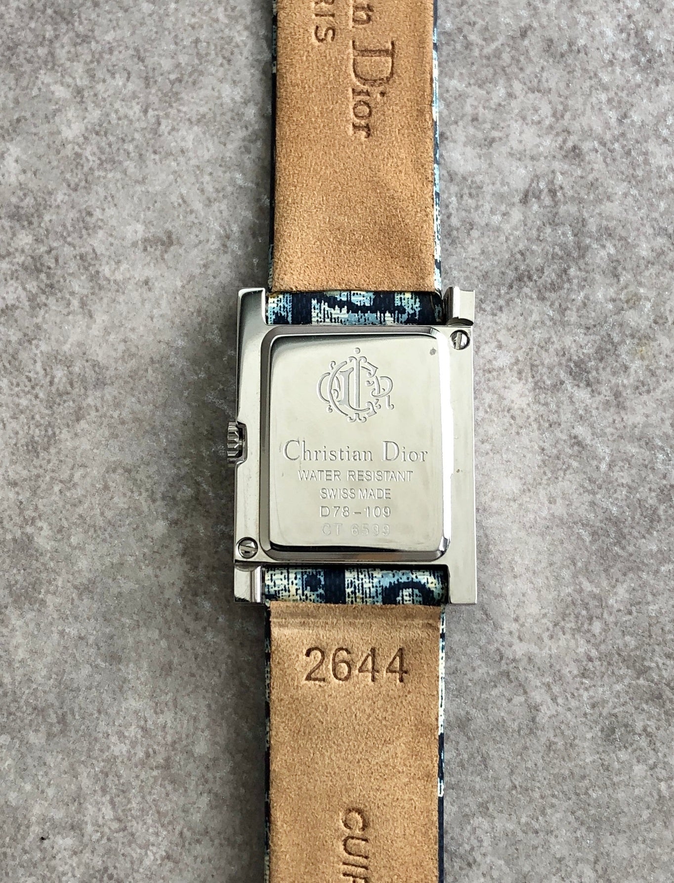 Christian Dior Trotter Quartz Watch Blue D78-109 Vintage j83yk7