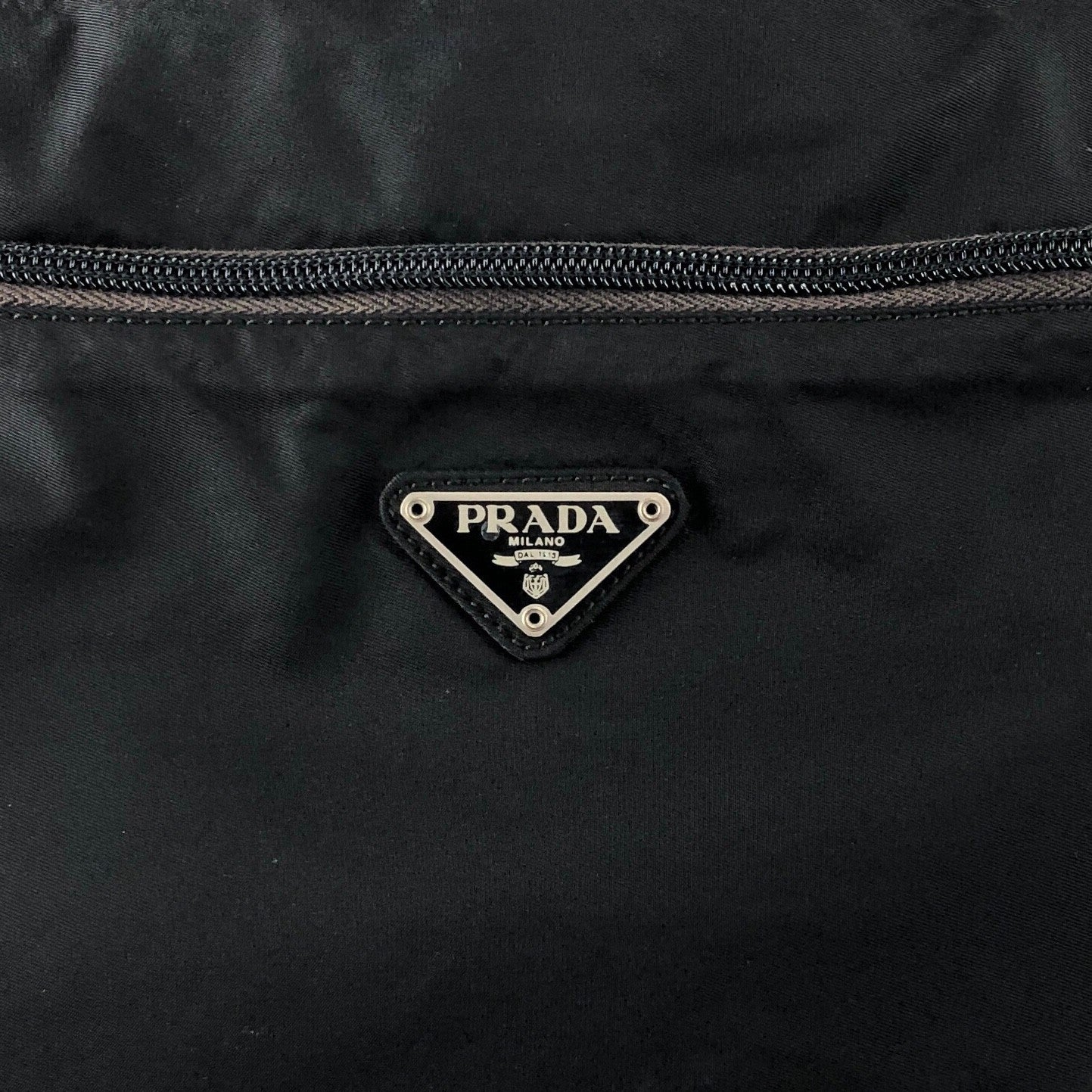PRADA Tessuto Triangle Logo Shoulder bag Totebag Black Vintage sxxj7i