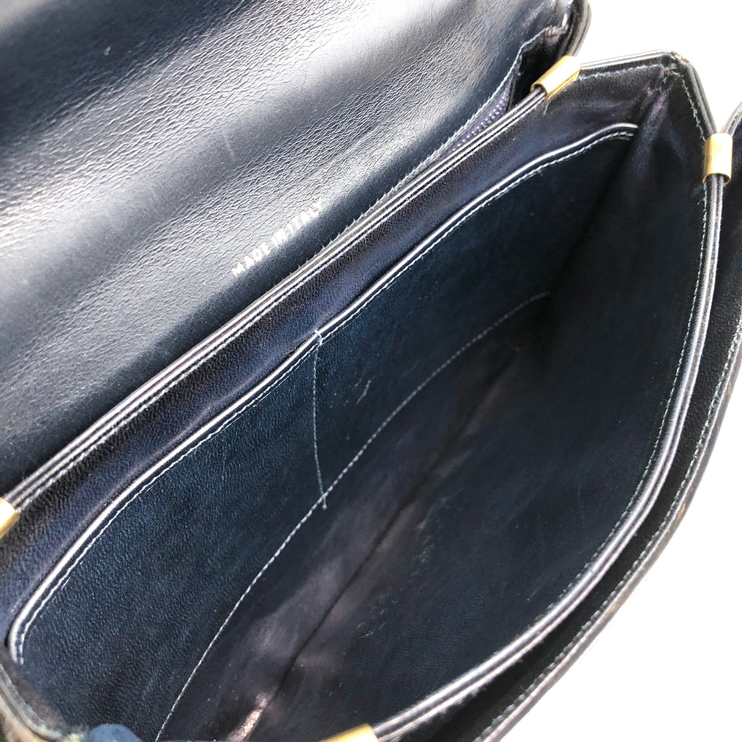 CELINE Horse Bit Shoulder bag Dark Navy Vintage k2egpz