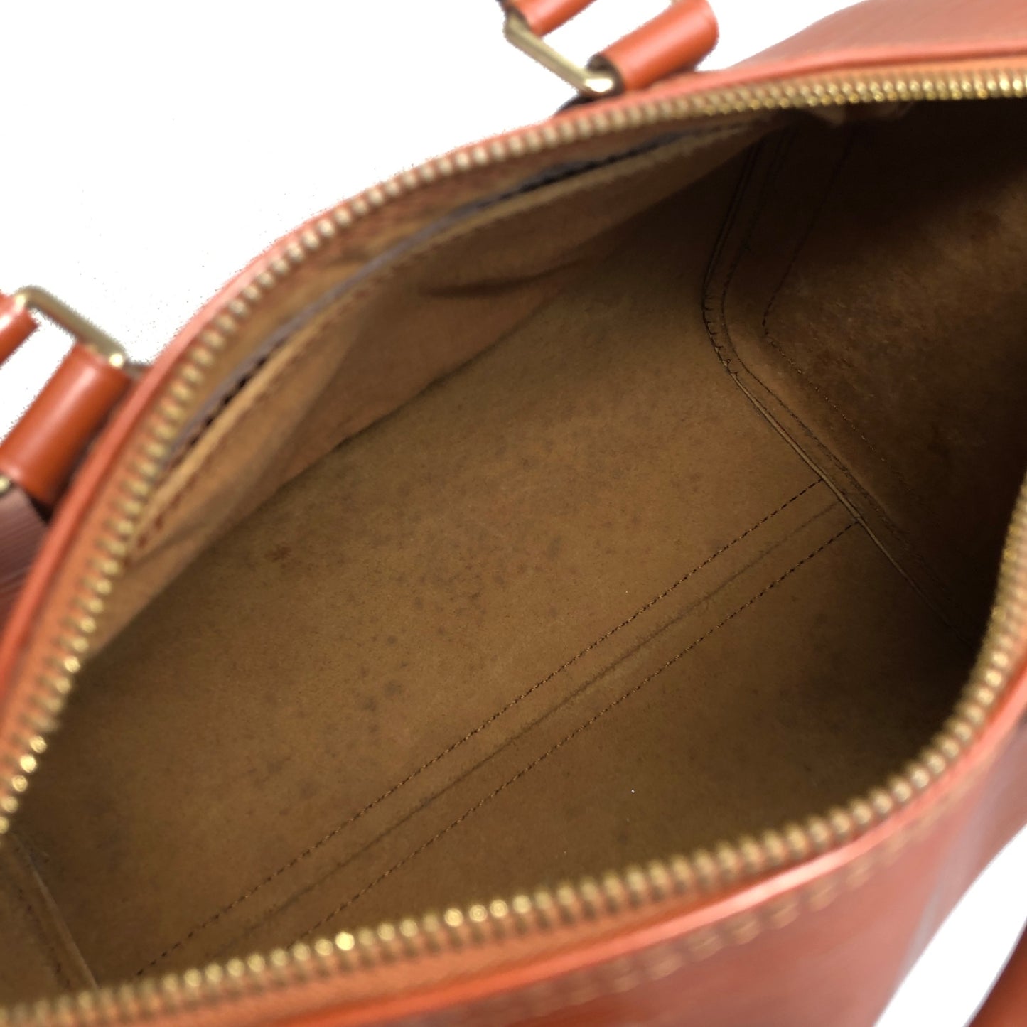 LOUIS VUITTON Epi 小號波士頓包 手提包 棕色 復古 yama2u