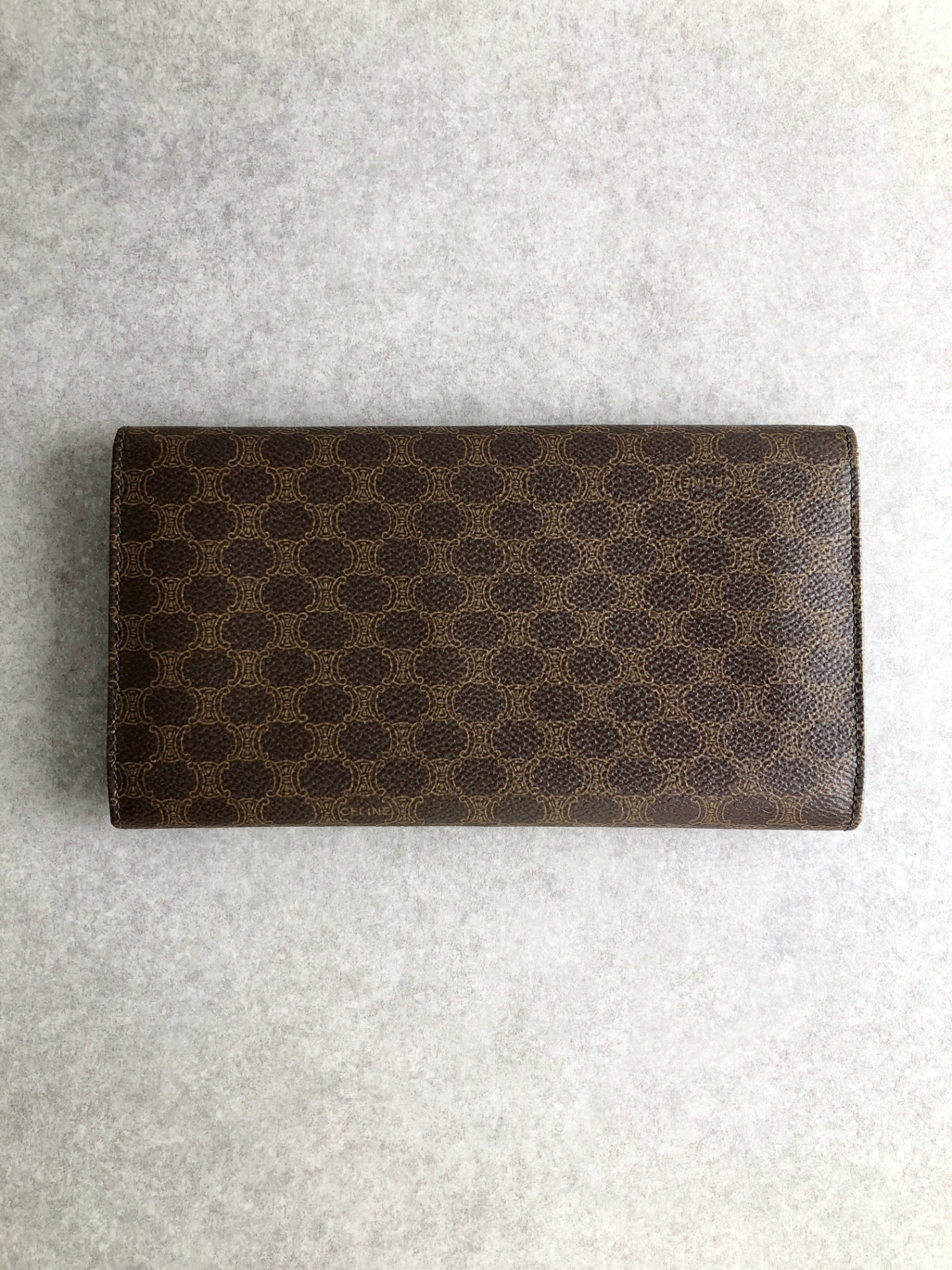 CELINE Macadam Long Wallet Brown Vintage hsaduk