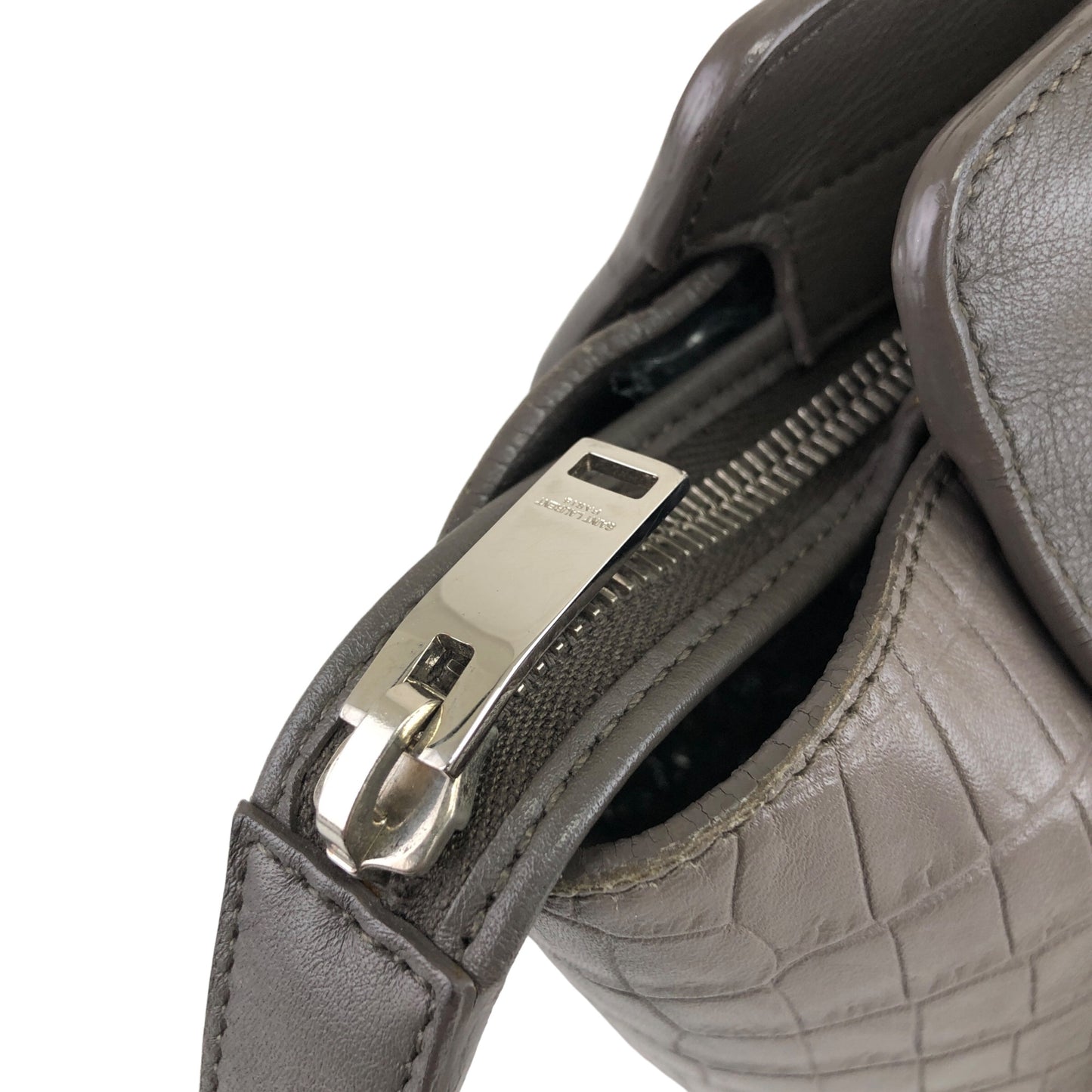 Saint Laurent Two-way Handbag Shoulder bag Gray Vintage amj5ej