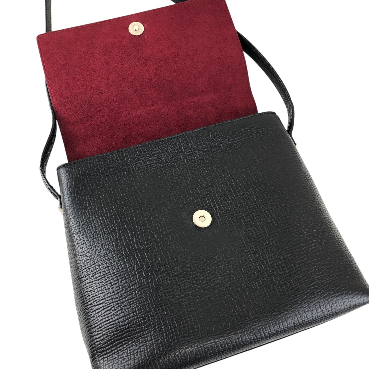 LOEWE Logo Embossed Handbag Shoulder bag Black Vintage rpd54b