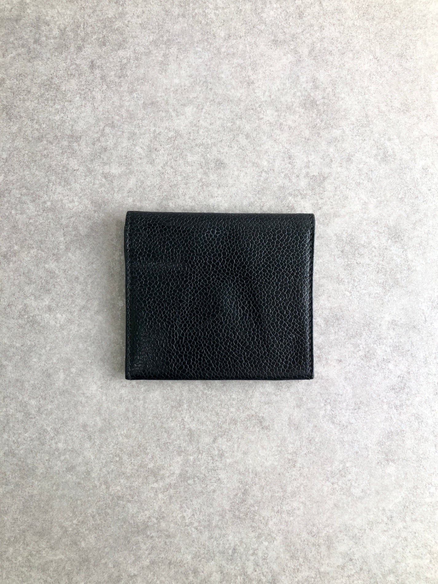 CHANEL Coco Mark 折疊零皮夾 黑色 復古 j3hztw