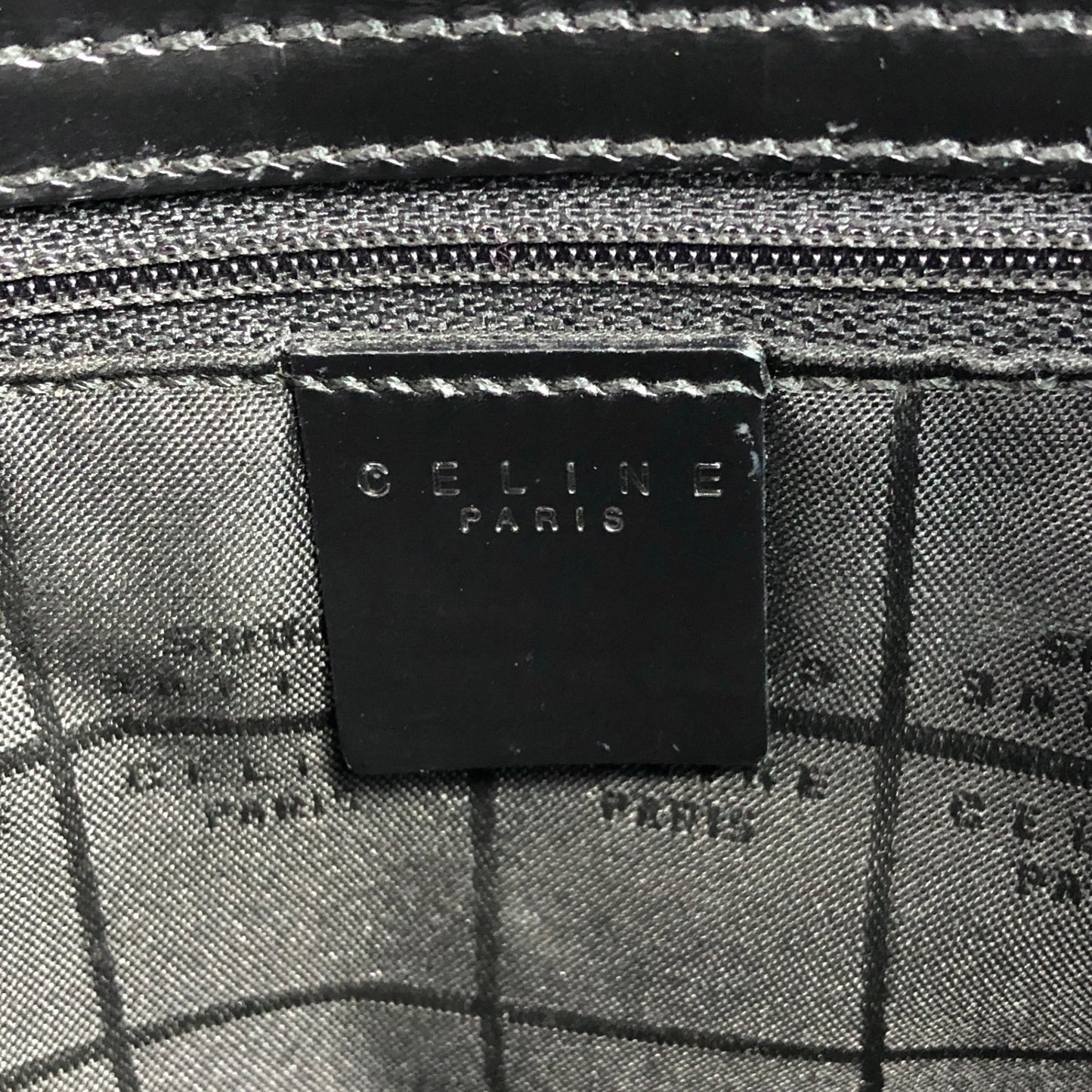 CELINE Logo Handbag Black Vintage vzeeur