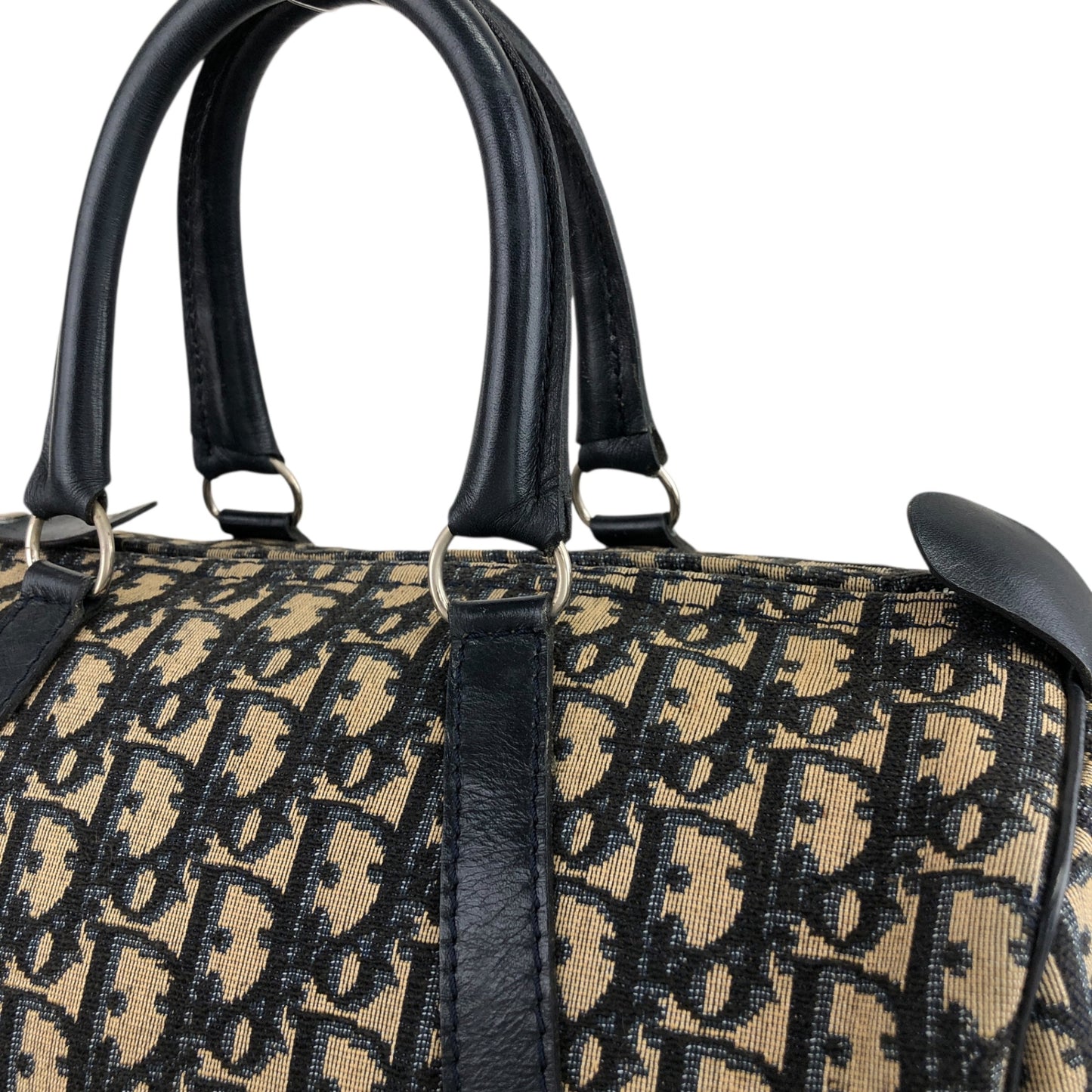 Christian Dior Trotter Boston bag Handbag Navy Vintage af2vb2