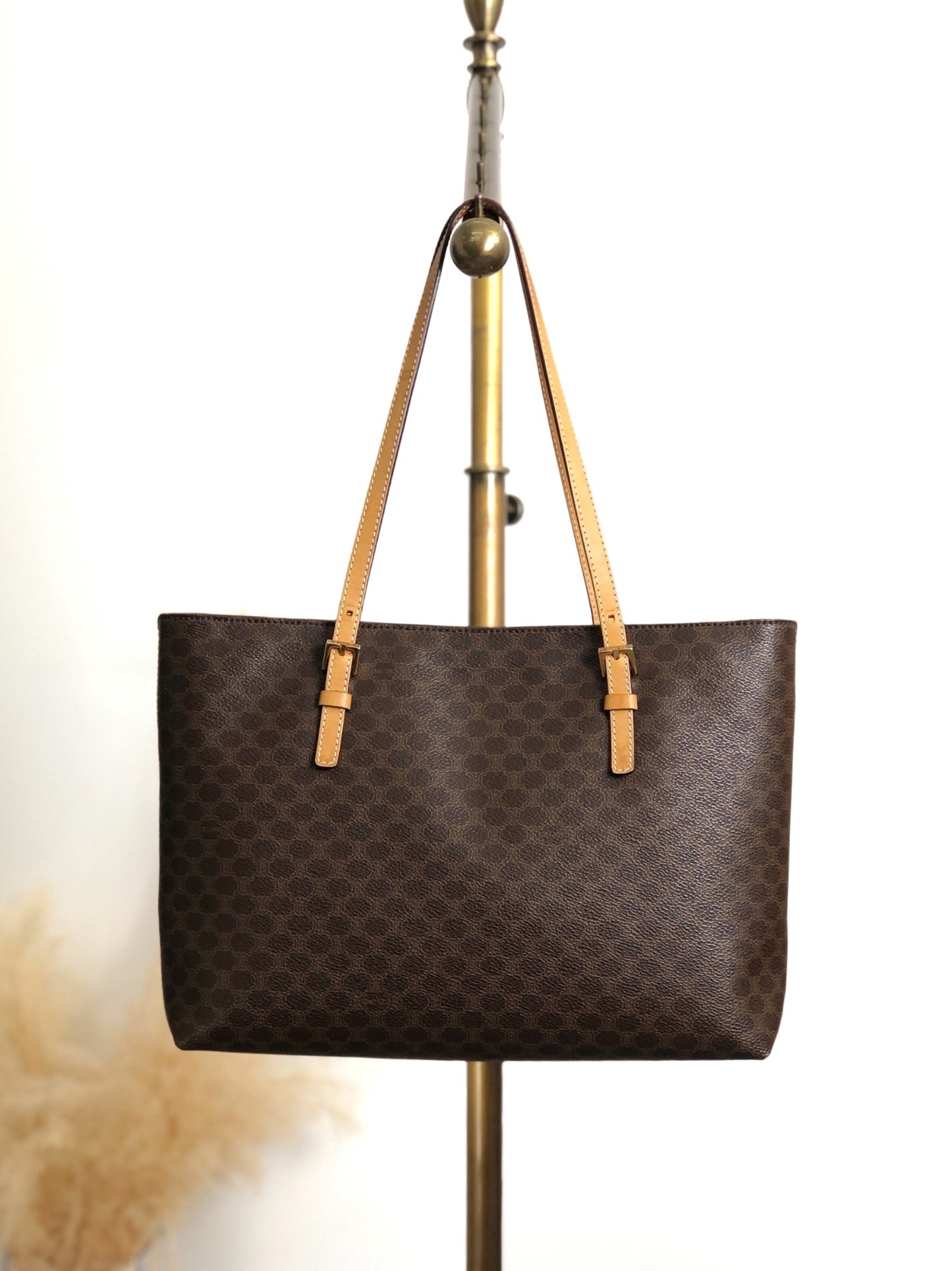 CELINE Macadam Totebag Brown Vintage 8azhcw