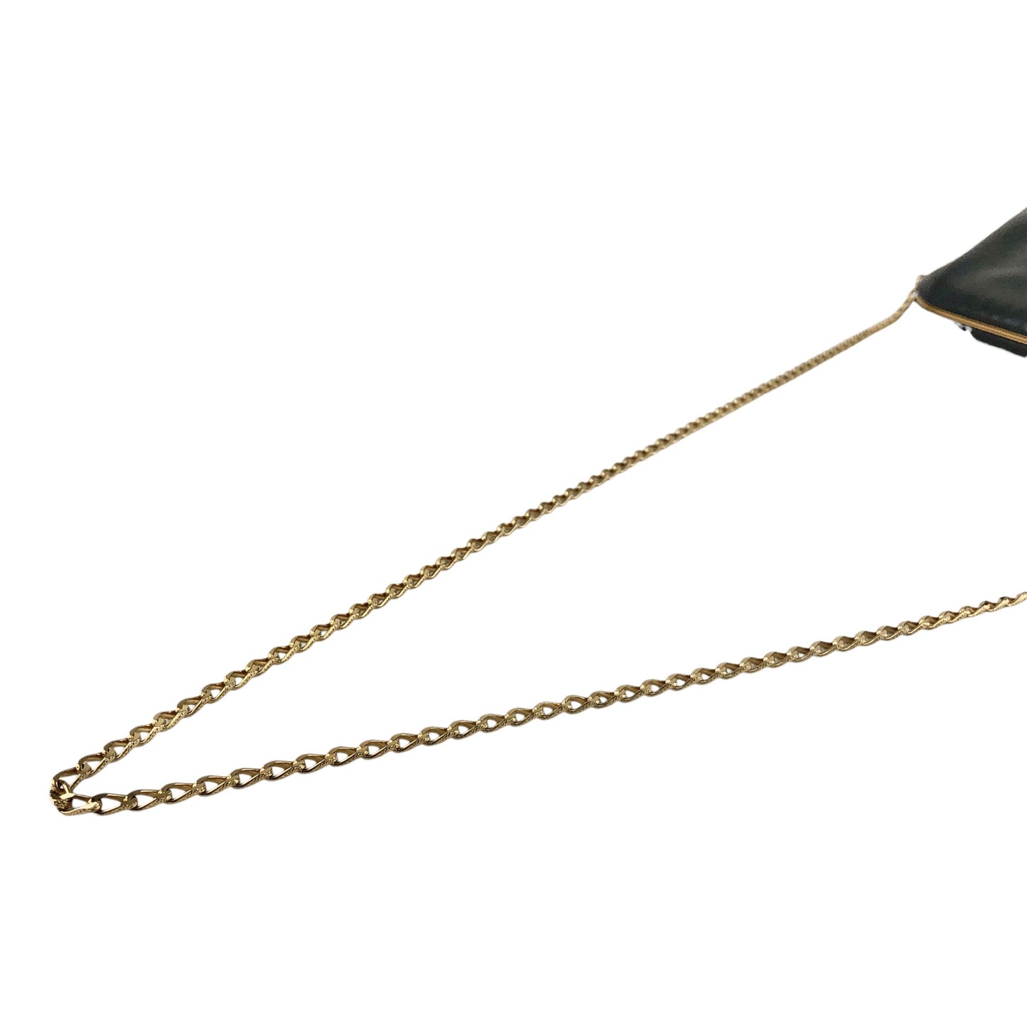 CELINE Blason Metal Clasp Chain Shoulder bag Black Vintage 5isej6
