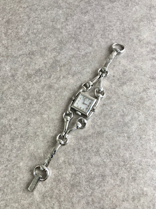 GUCCI Logo Quartz Watch Silver 116.5 Vintage w5e5nb