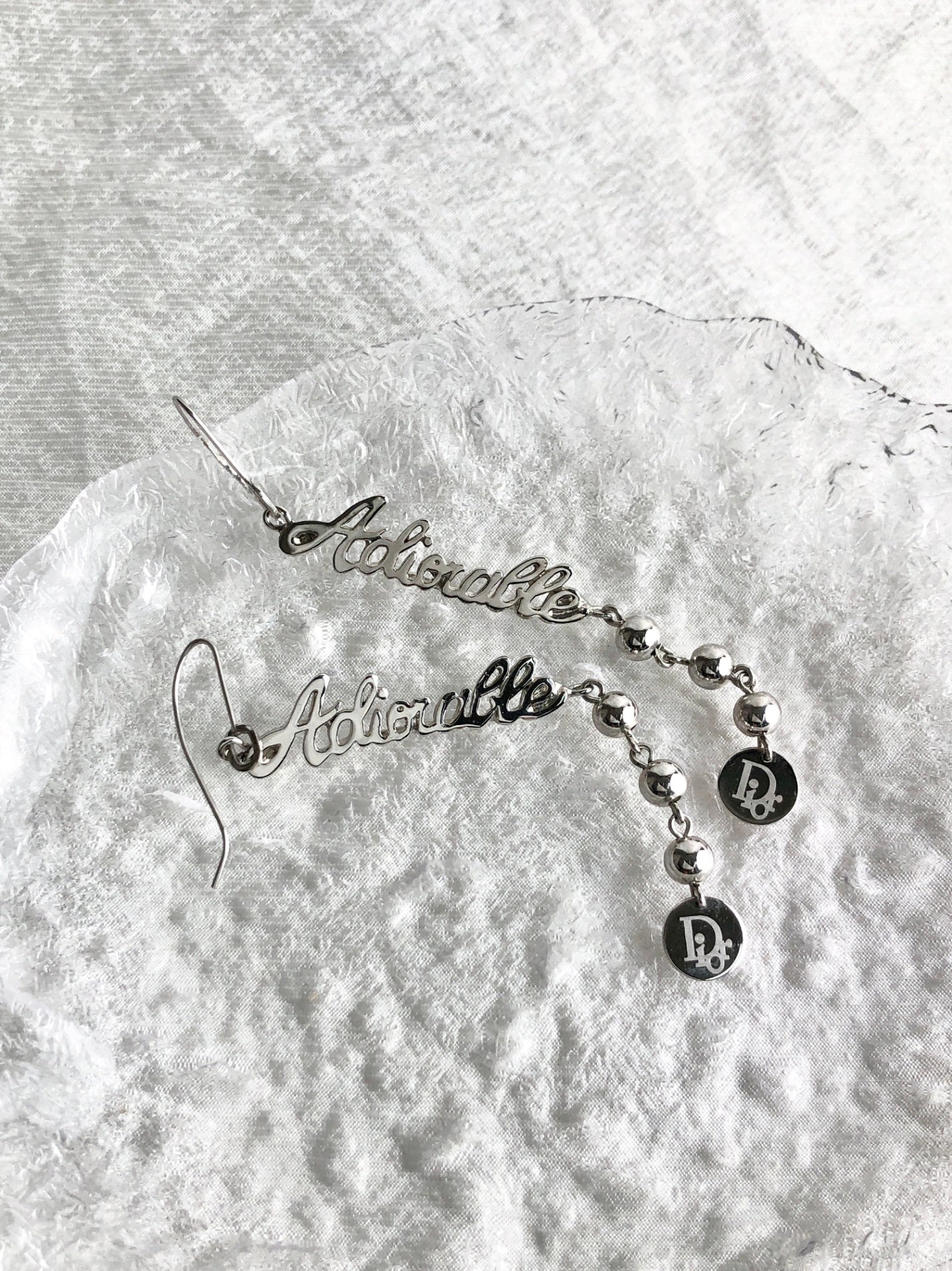 Christian Dior Pierced Silver Vintage zncfnj