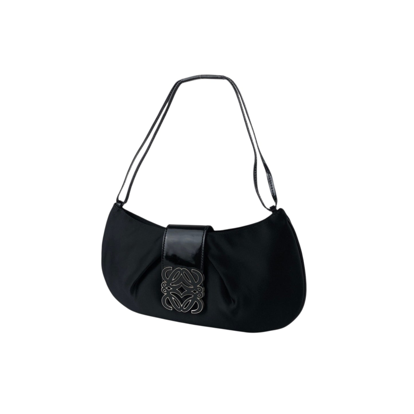 LOEWE Anagram Logo Small Handbag Black Vintage 3tugtm