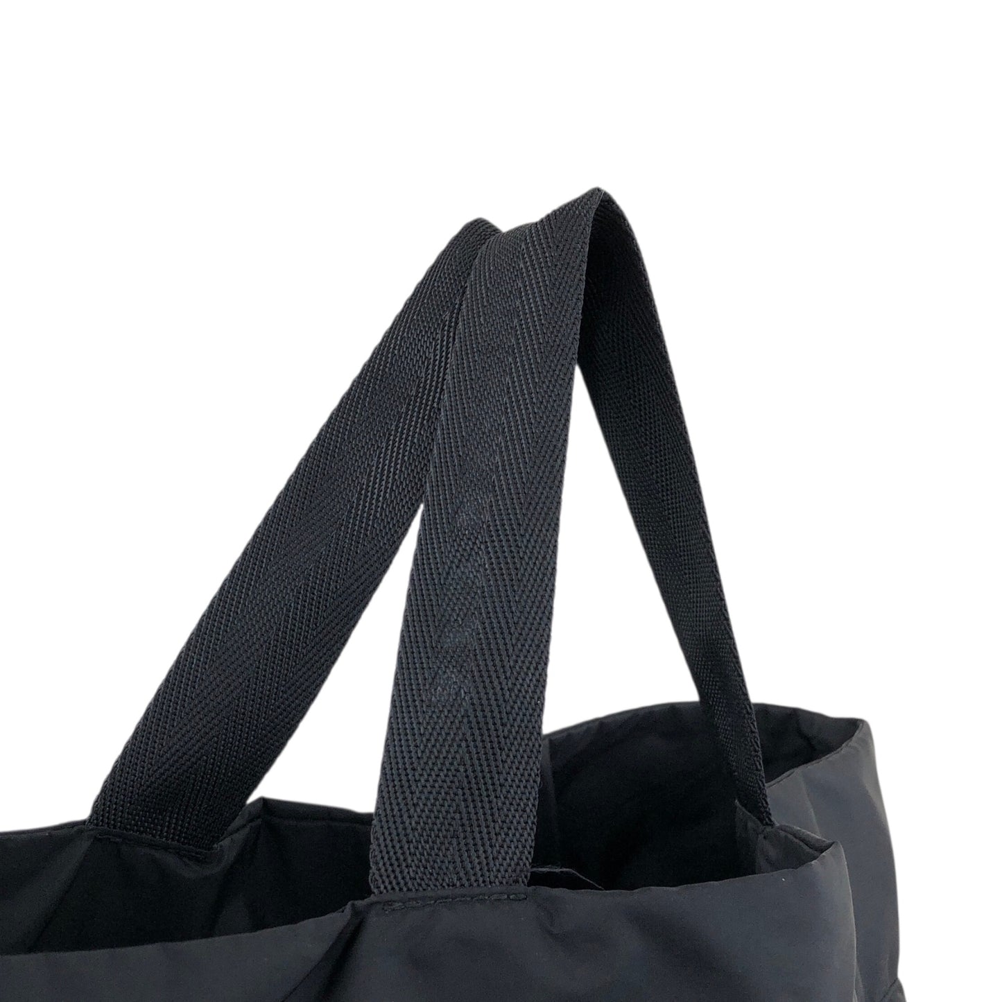 PRADA Tessuto Triangle Logo Handbag Black Vintage w5jss8