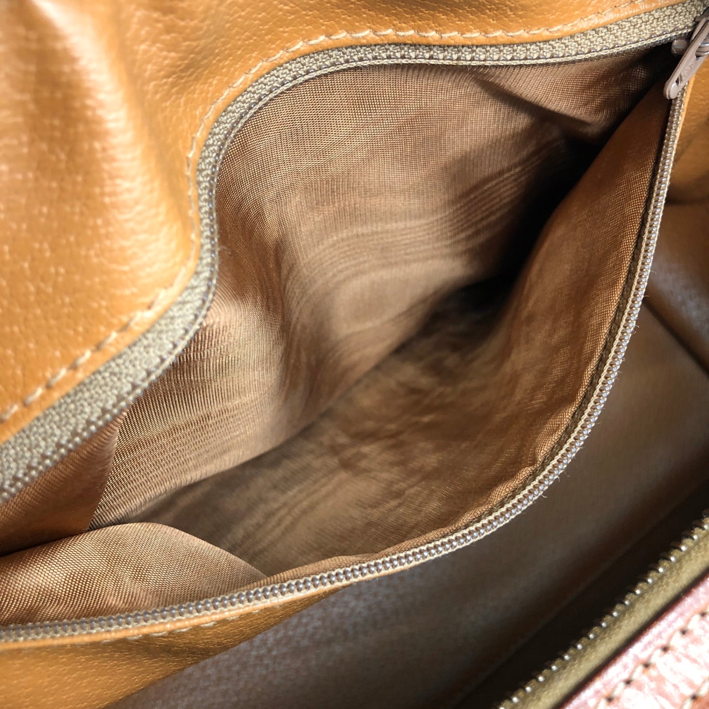 CELINE Macadam Blason Handbag Boston bag Brown Vintage xrgcpj