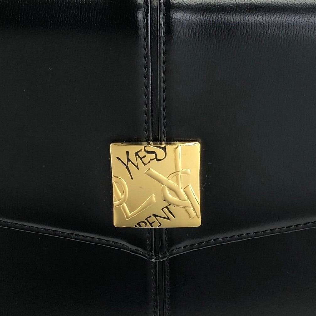 Yves Saint Laurent YSL 標誌雙向手袋單肩包黑色復古 sd7ybz
