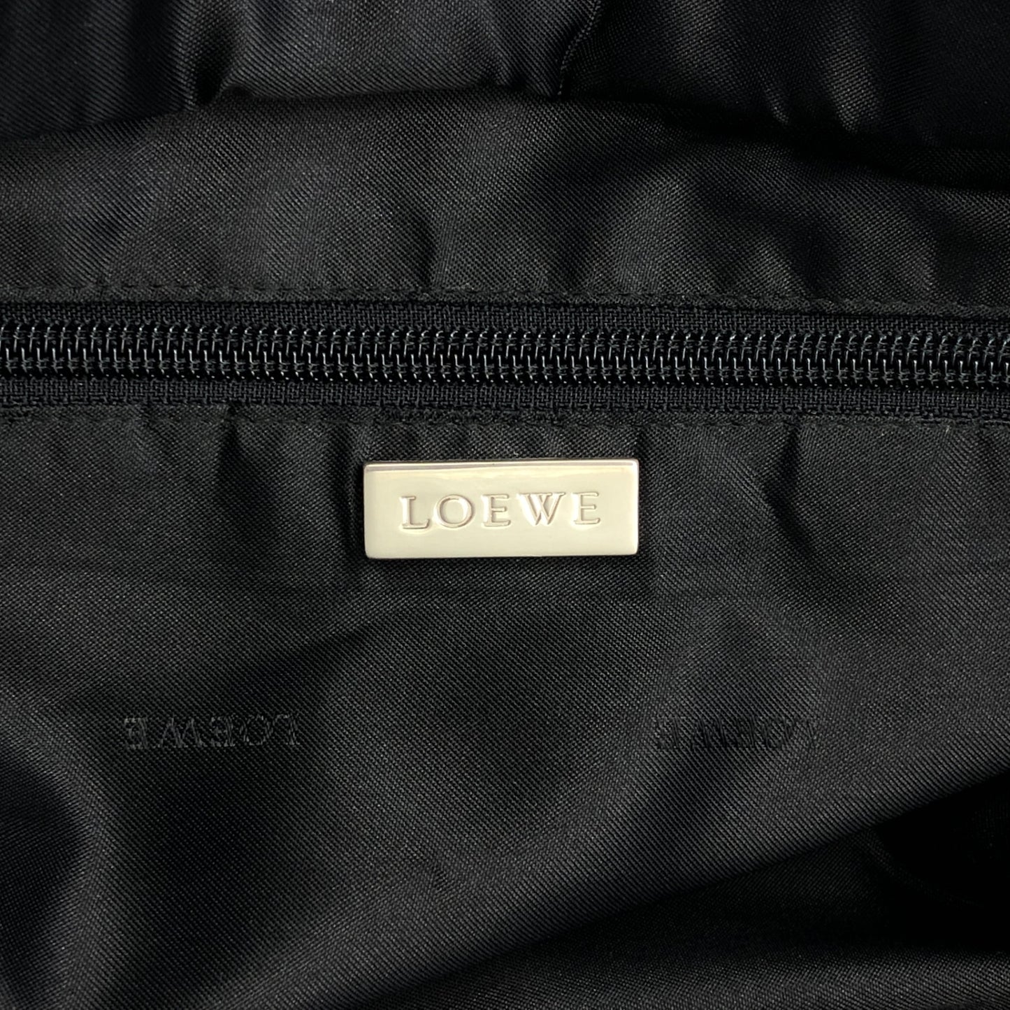 LOEWE Amazona36 Anagram Handbag Boston bag Black Vintage eackzj
