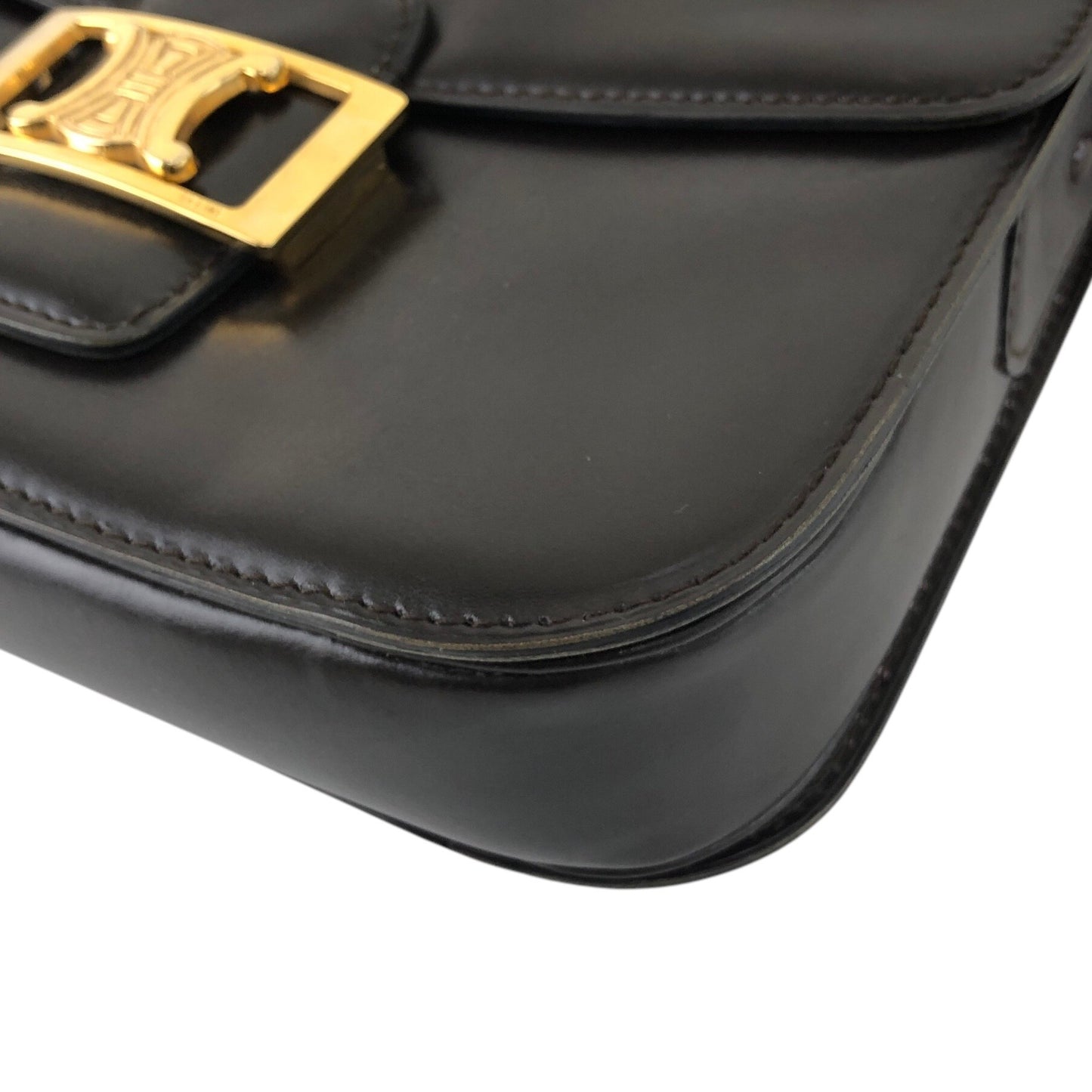 CELINE Triomphe Shoulder bag Brown Vintage xeaff4