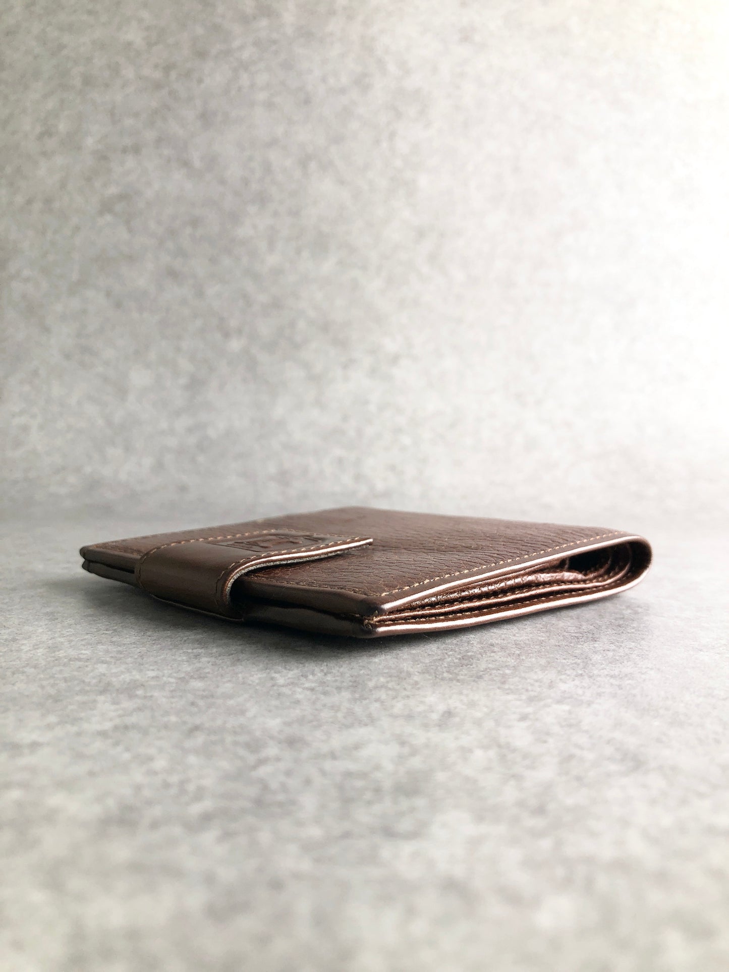 CELINE Blason Folded Wallet Brown Vintage 8zbhbm