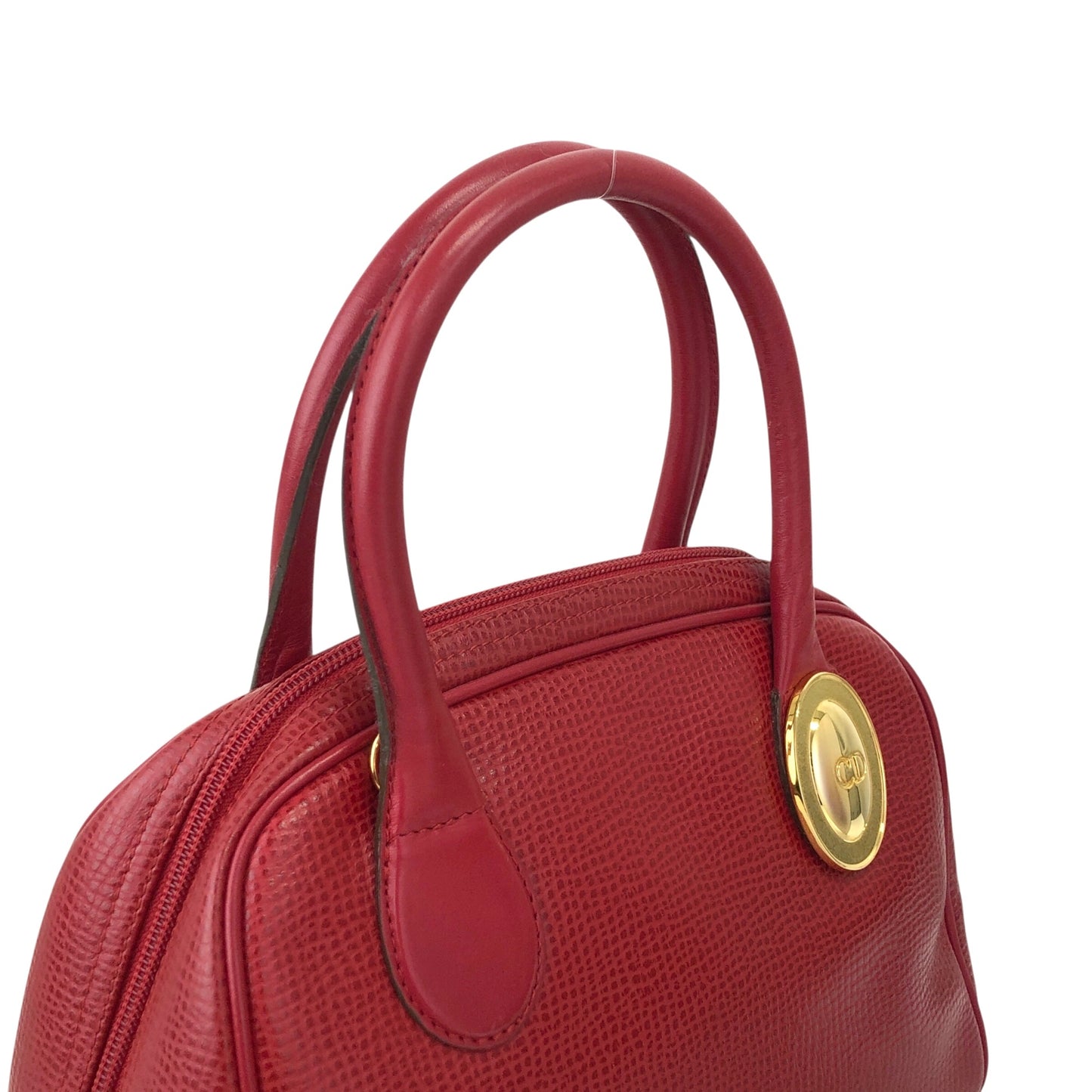 Christian Dior CD Logo 兩用手袋 單肩包 紅色 復古 spvfzk