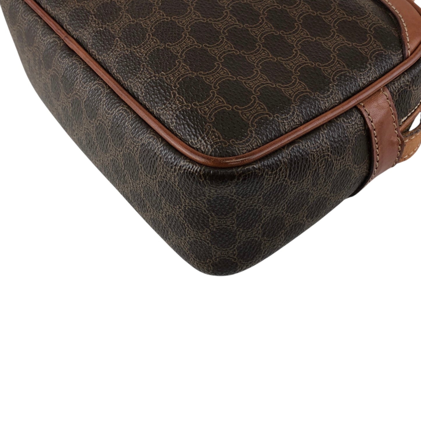 CELINE Macadam Blason Shoulder bag Brown Vintage v2cvc8