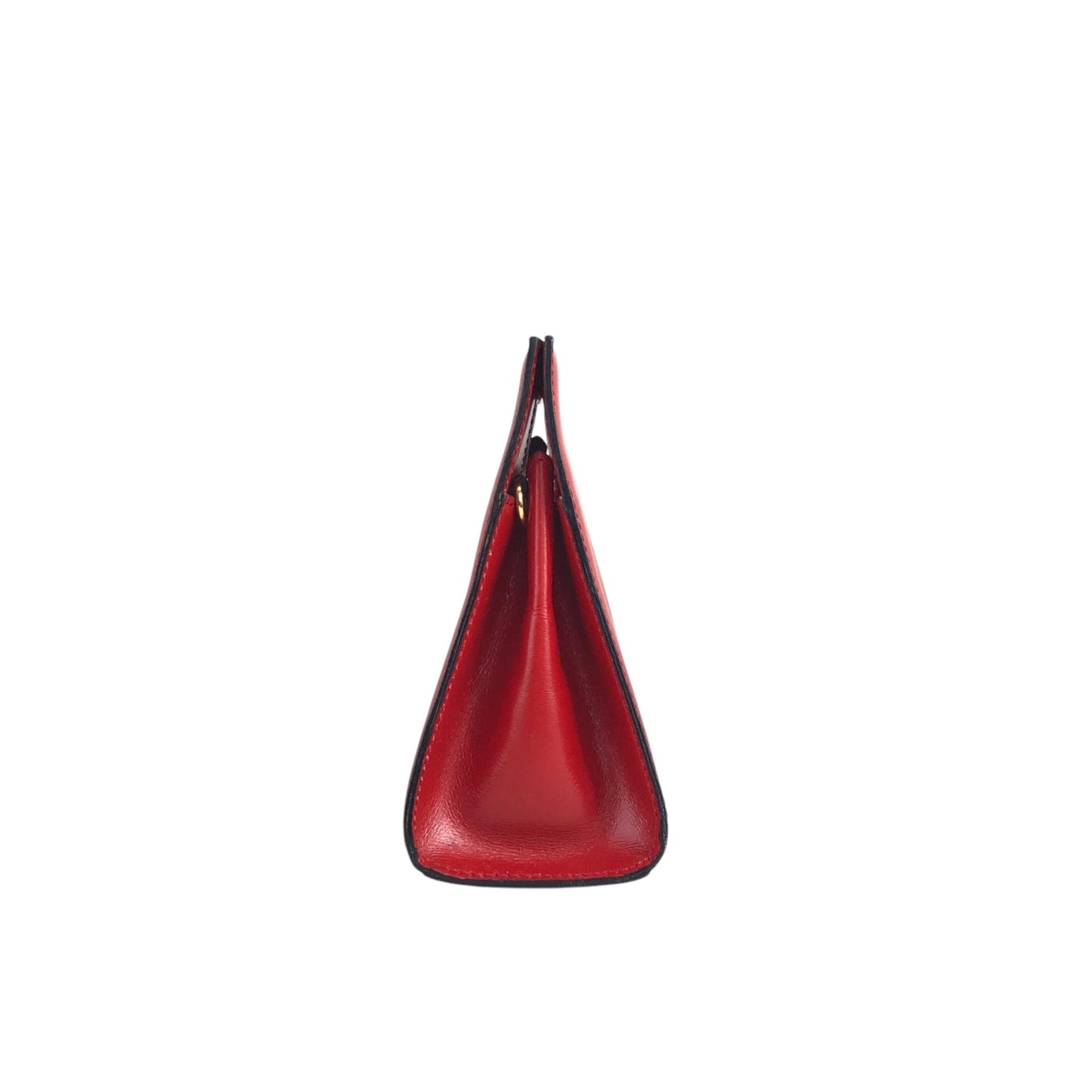 CELINE Two-way Handbag Shoulder bag Red Vintage 23vmug