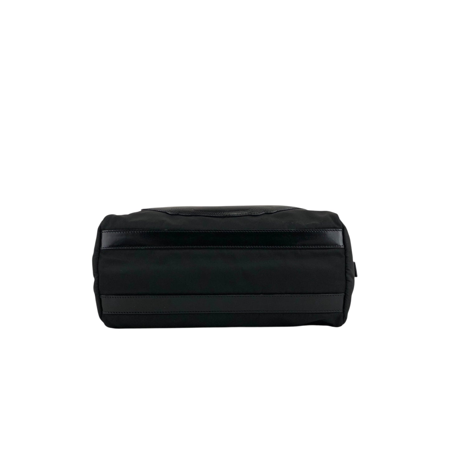 PRADA Logo Small Boston bag Handbag Black Vintage jr8c8e