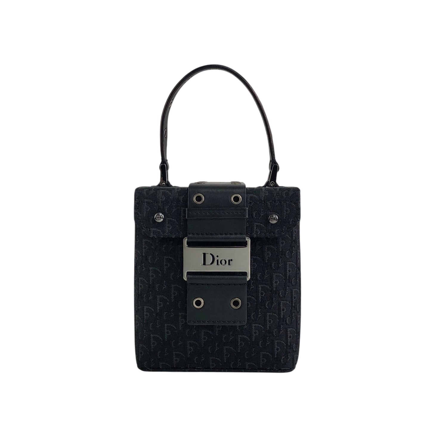 Christian Dior Street Chic Small Handbag Vanity bag Black Vintage 525v32