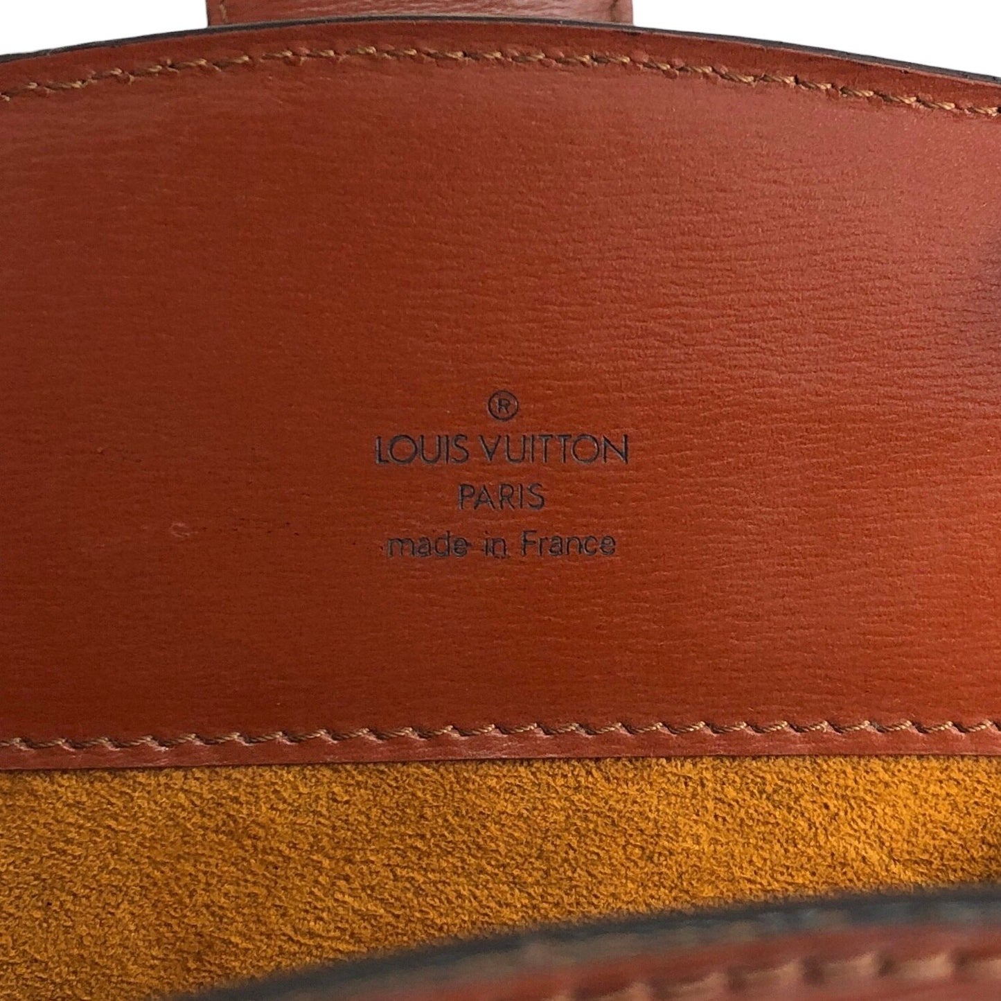 LOUIS VUITTON Epi Turn Lock Shoulder bag Brown Vintage fn4d5c