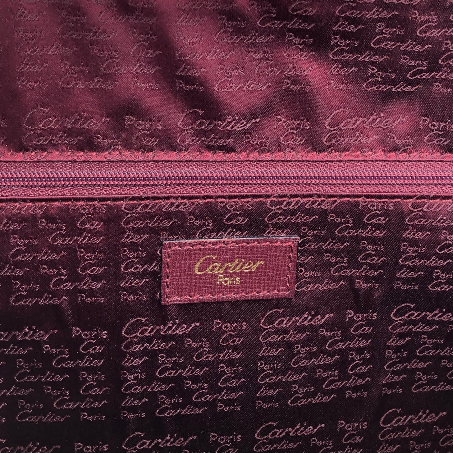 Cartier Two-way Handbag Shoulder bag Bordeaux Vintage d6tb8y