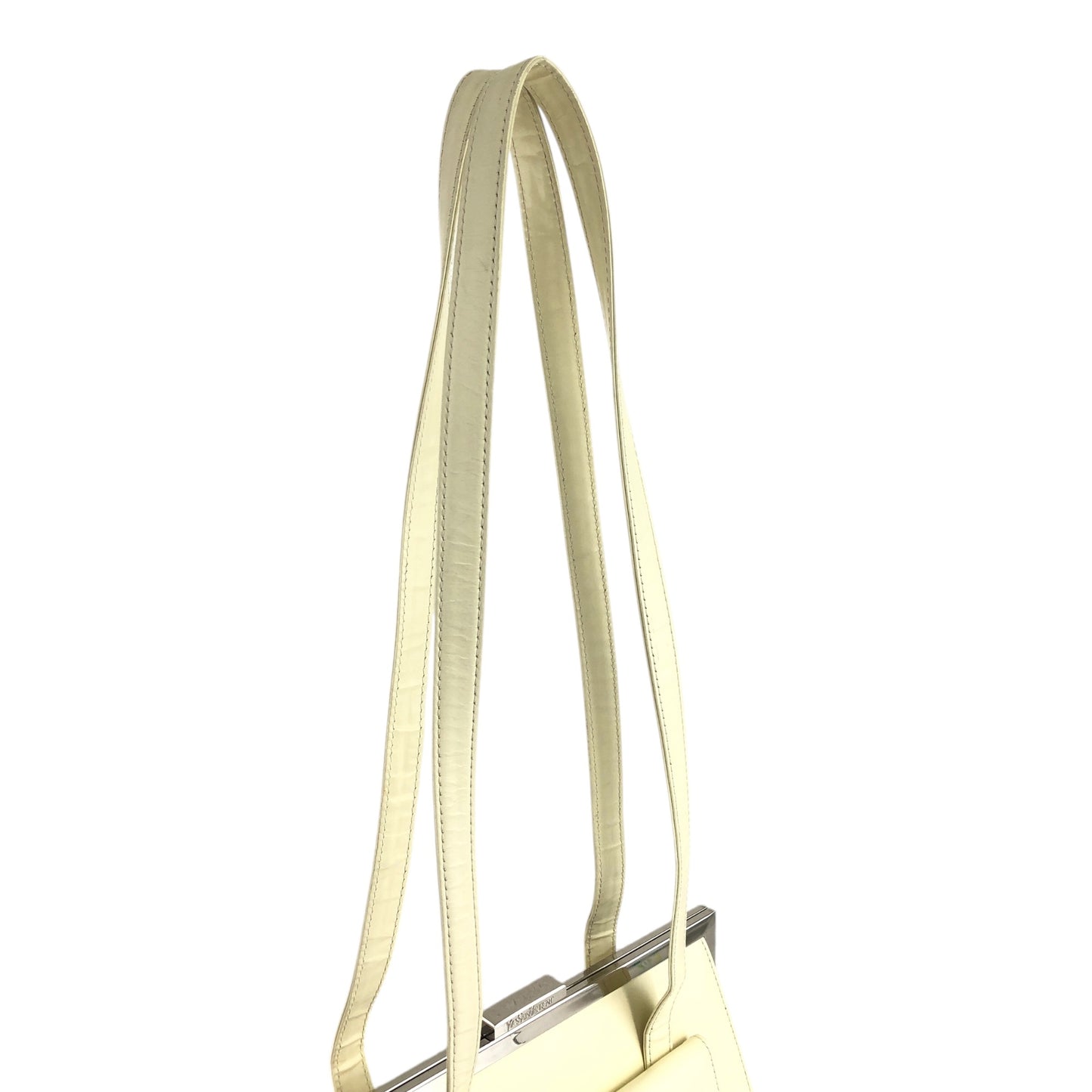 Yves Saint Laurent Logo Shoulder bag Ivory Vintage d5tgaj