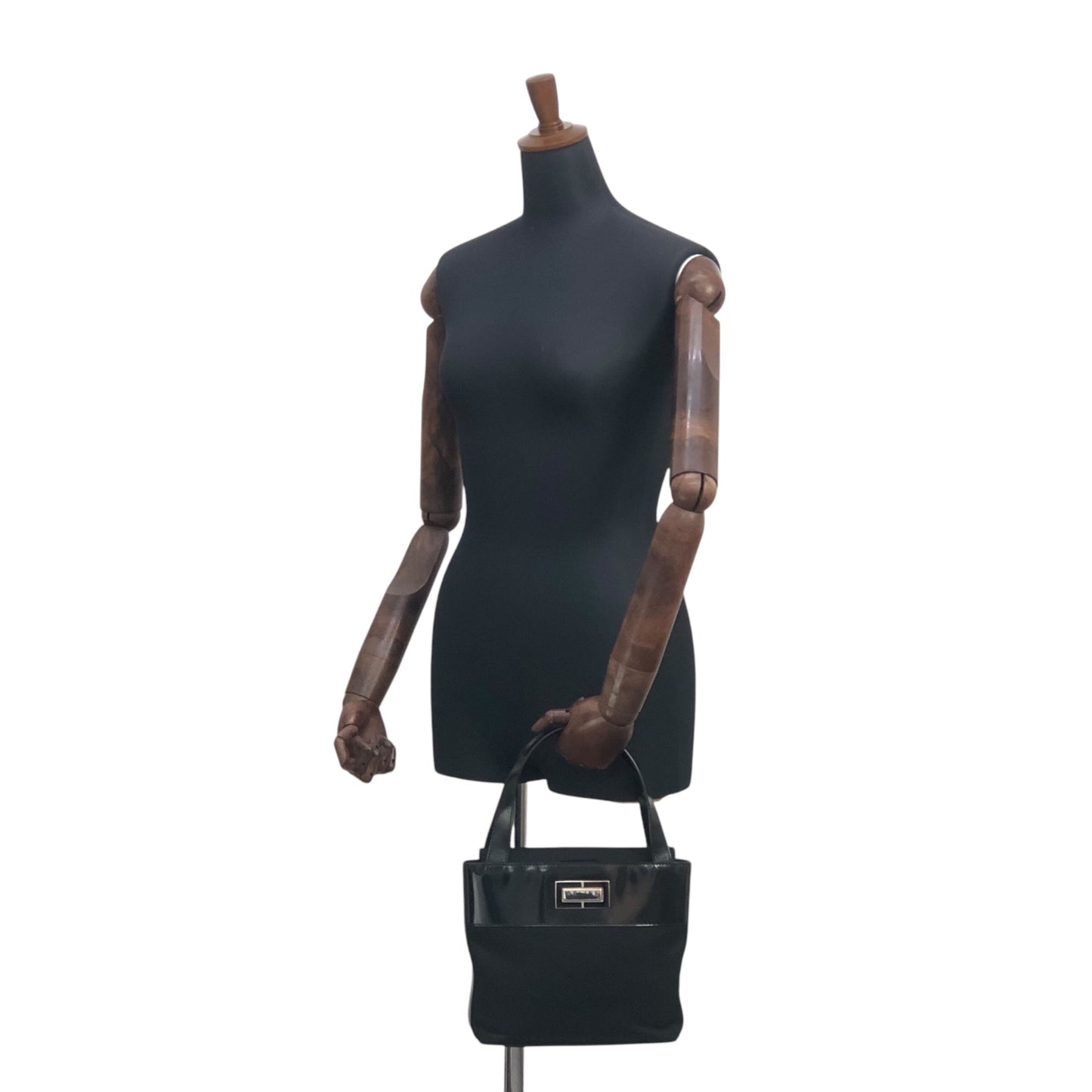 CELINE Logo Handbag Black Vintage vzeeur