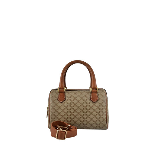 CELINE Macadam Two-way Handbag Shoulder bag Beige Vintage vwi2wp