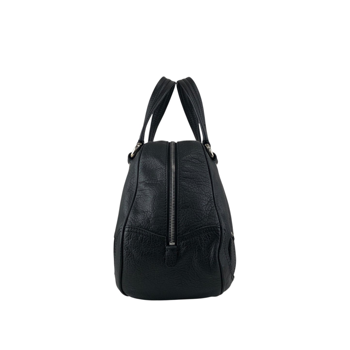 CELINE Blason Small Boston bag Handbag Black Vintage 2bg7ri