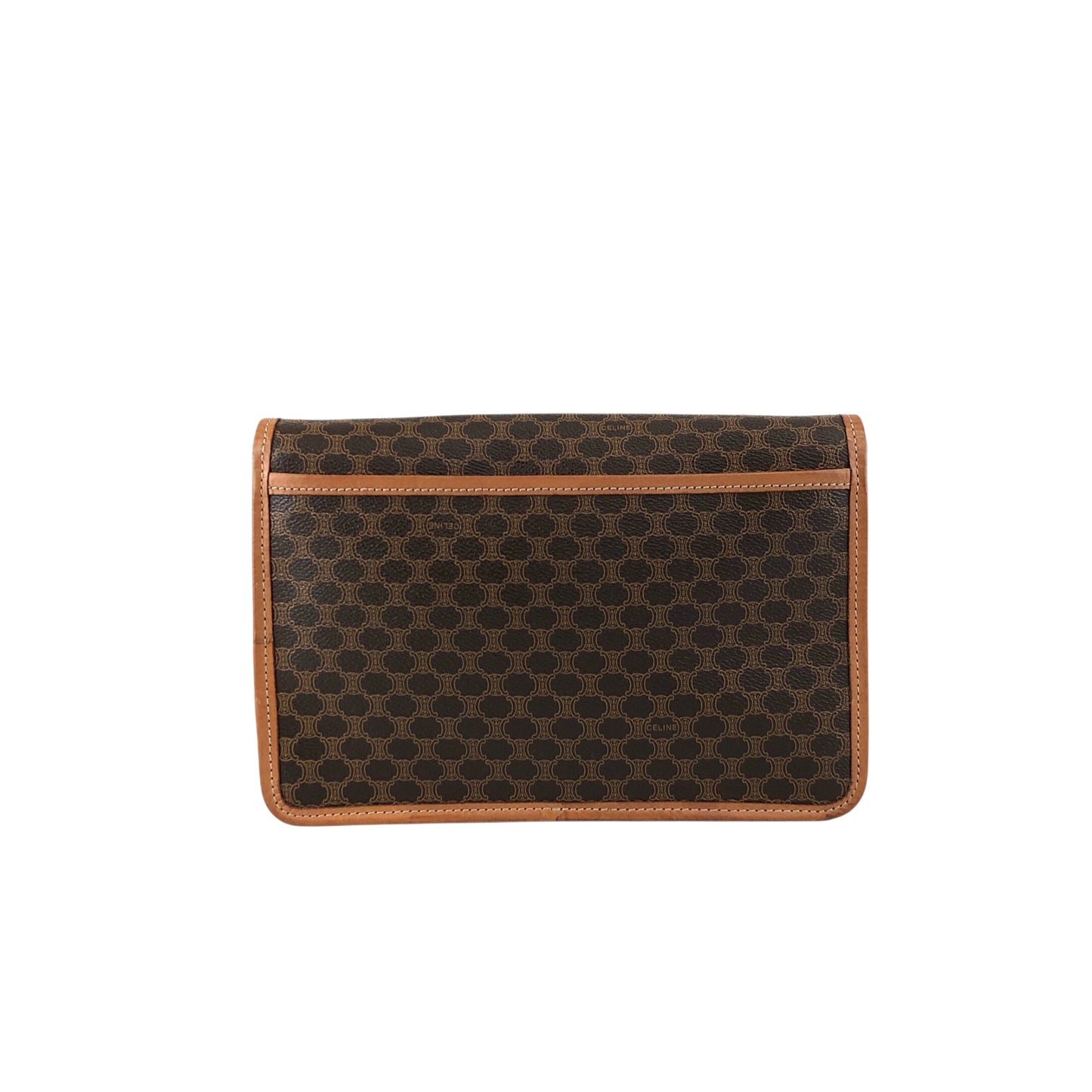 CELINE Macadam Blason Shoulder bag Brown Vintage tfmjuy