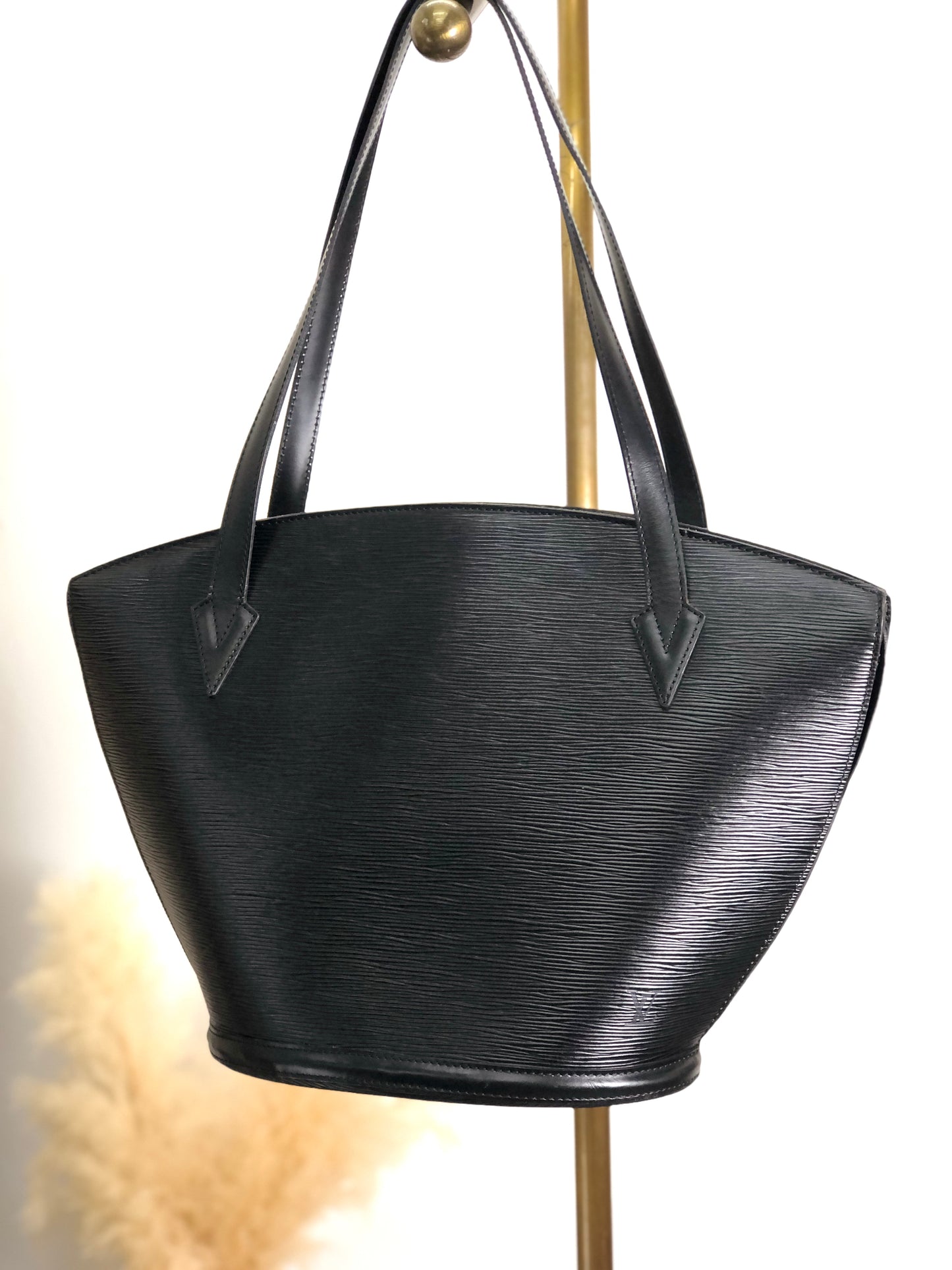 LOUIS VUITTON Epi 單肩包 托特包 黑色 復古 mgzr84
