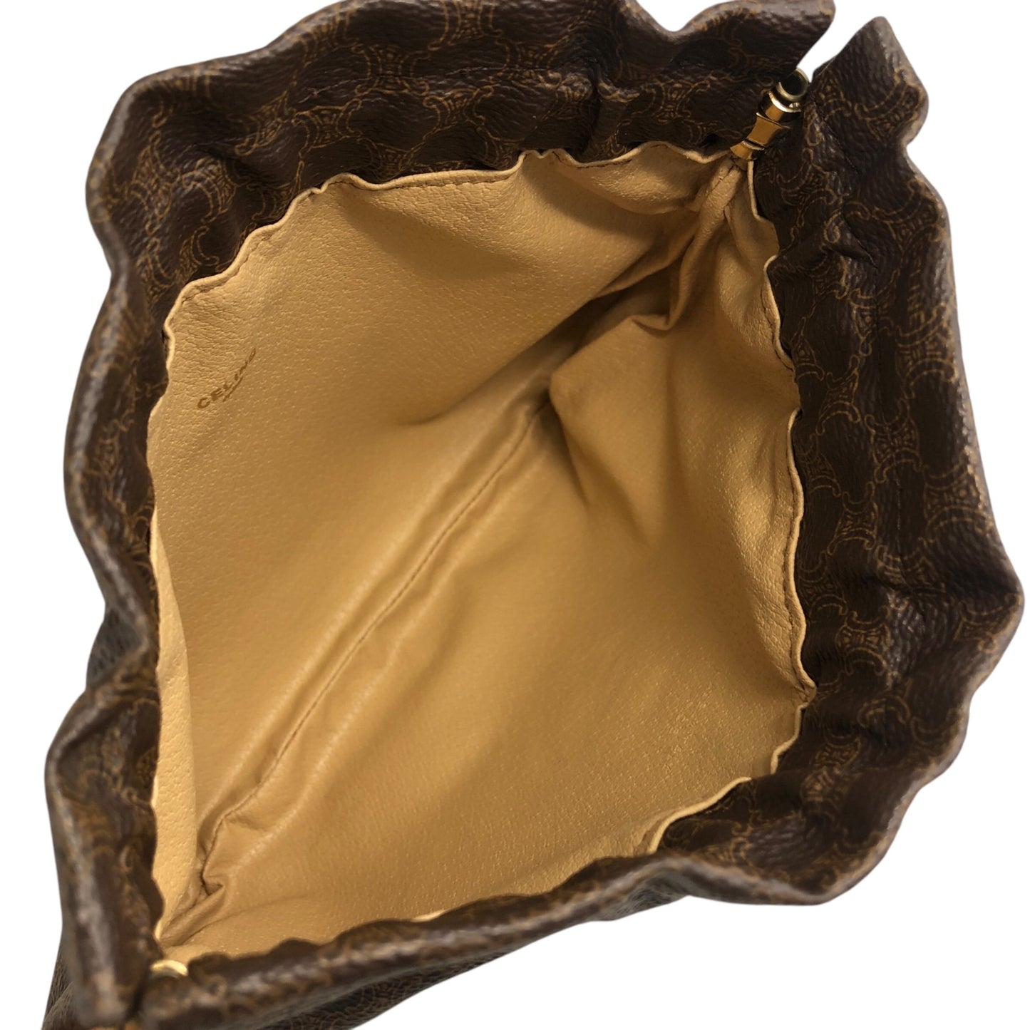 CELINE Macadam Blason Pouch Brown Vintage vhy7wu