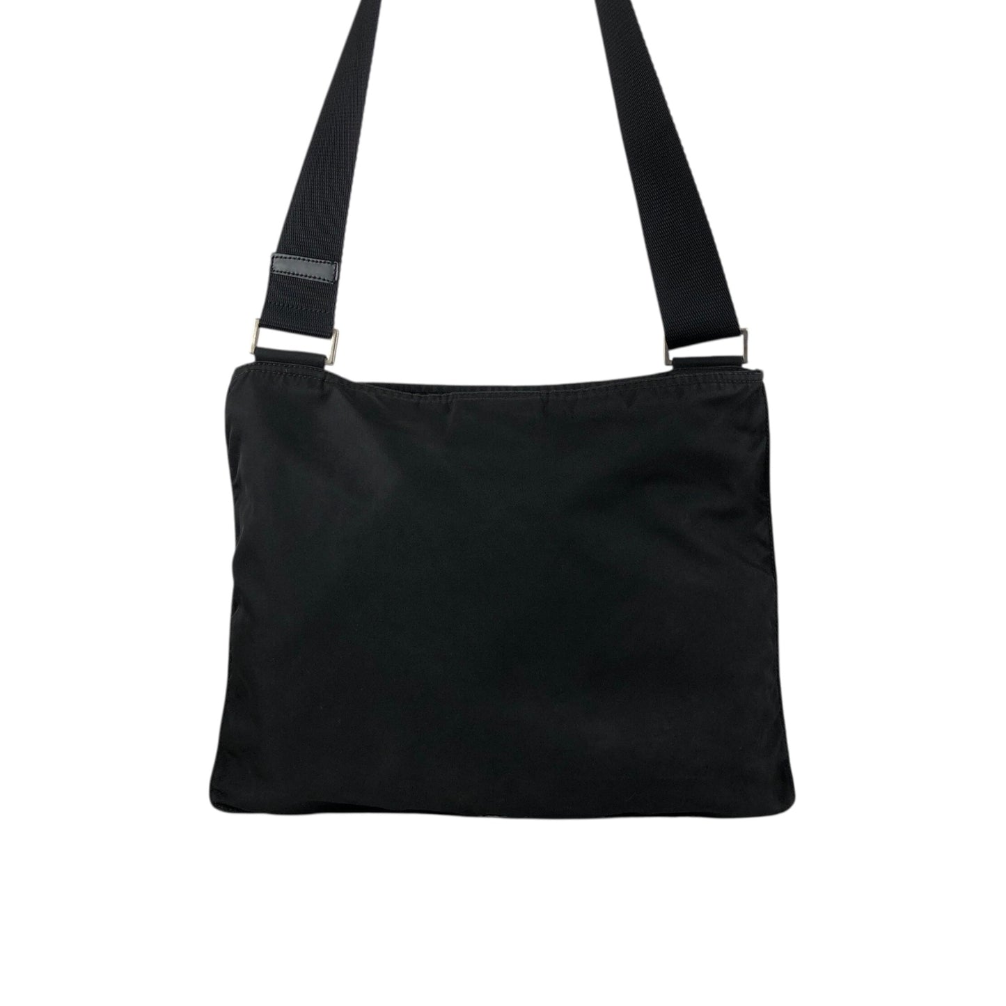 PRADA Tessuto Triangle Logo Shoulder bag Black Vintage cgen7x
